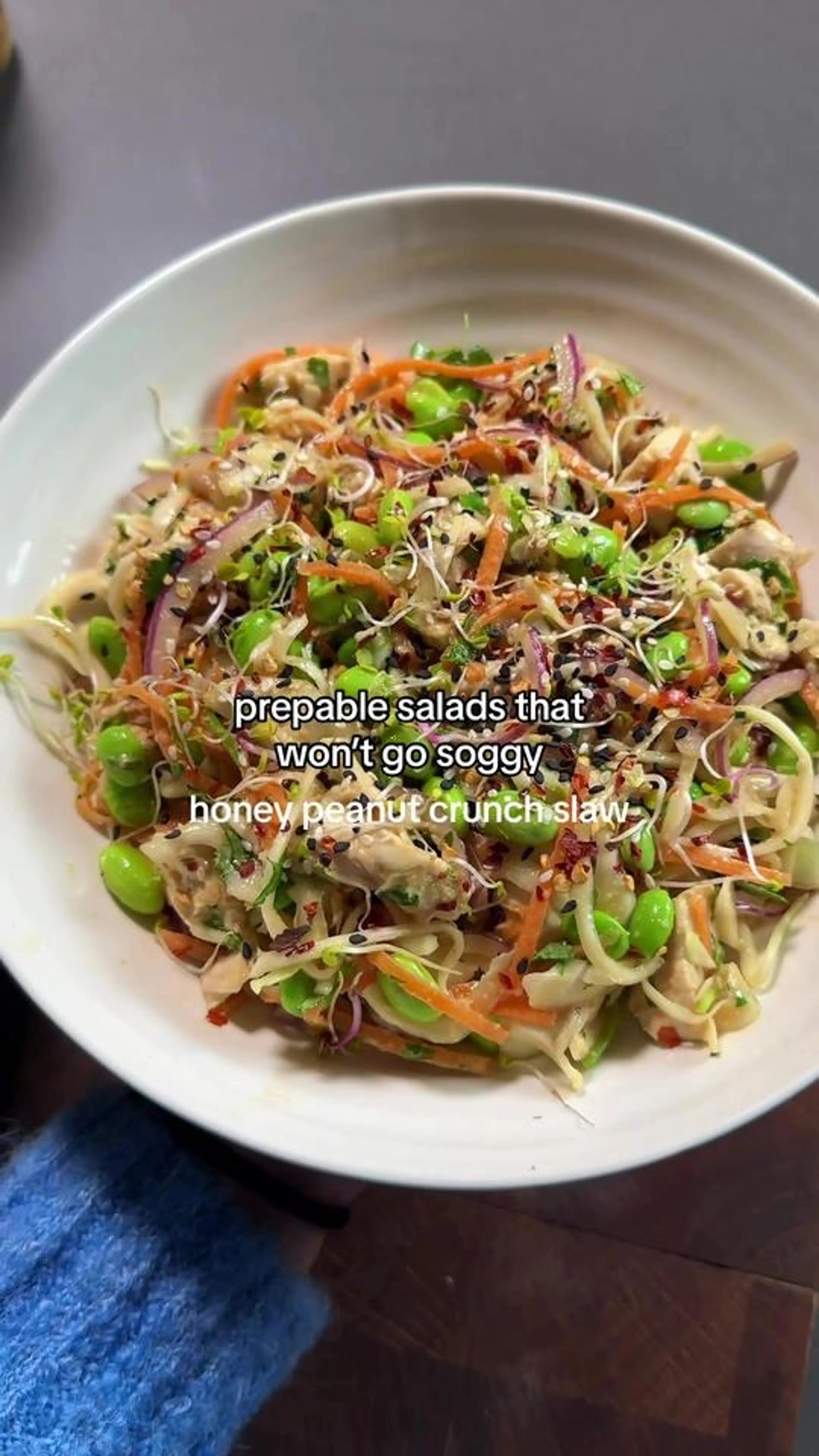 Honey Peanut Crunch Slaw