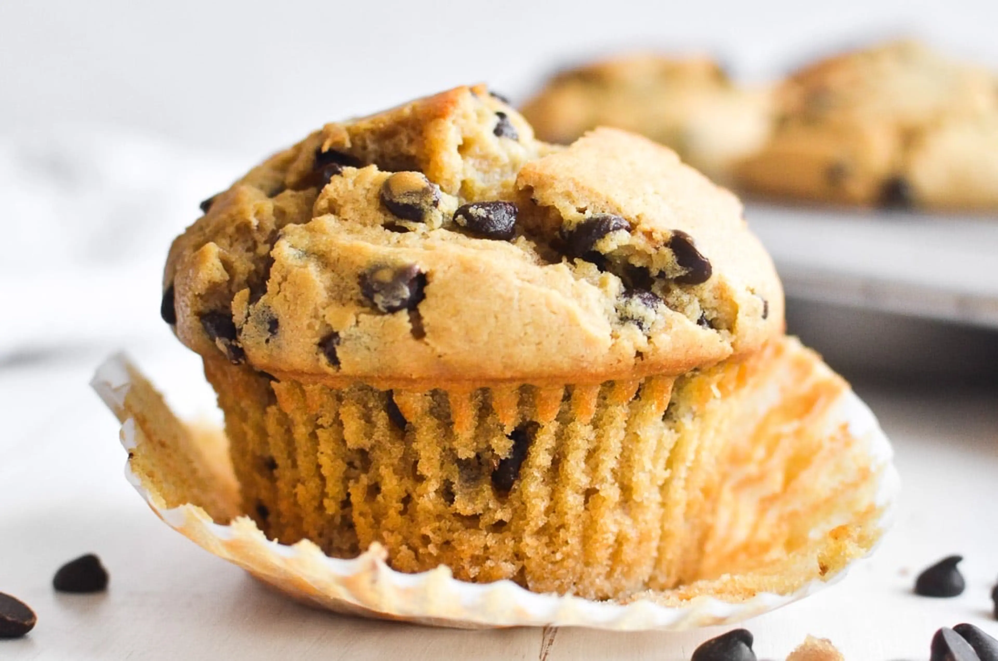 Peanut Butter Muffins with Chocolate Chips
