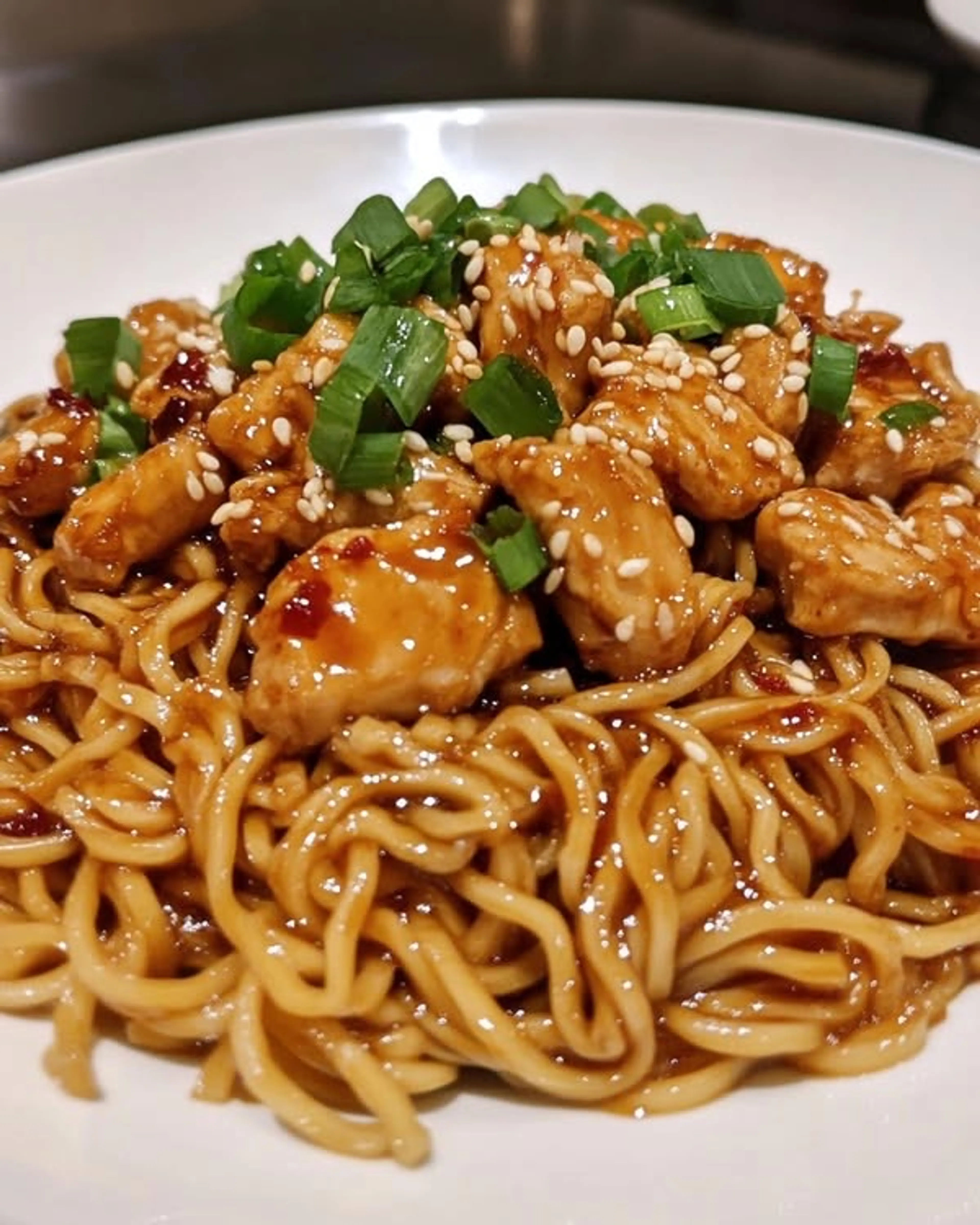 One-pot Honey Garlic Chicken and Noodles