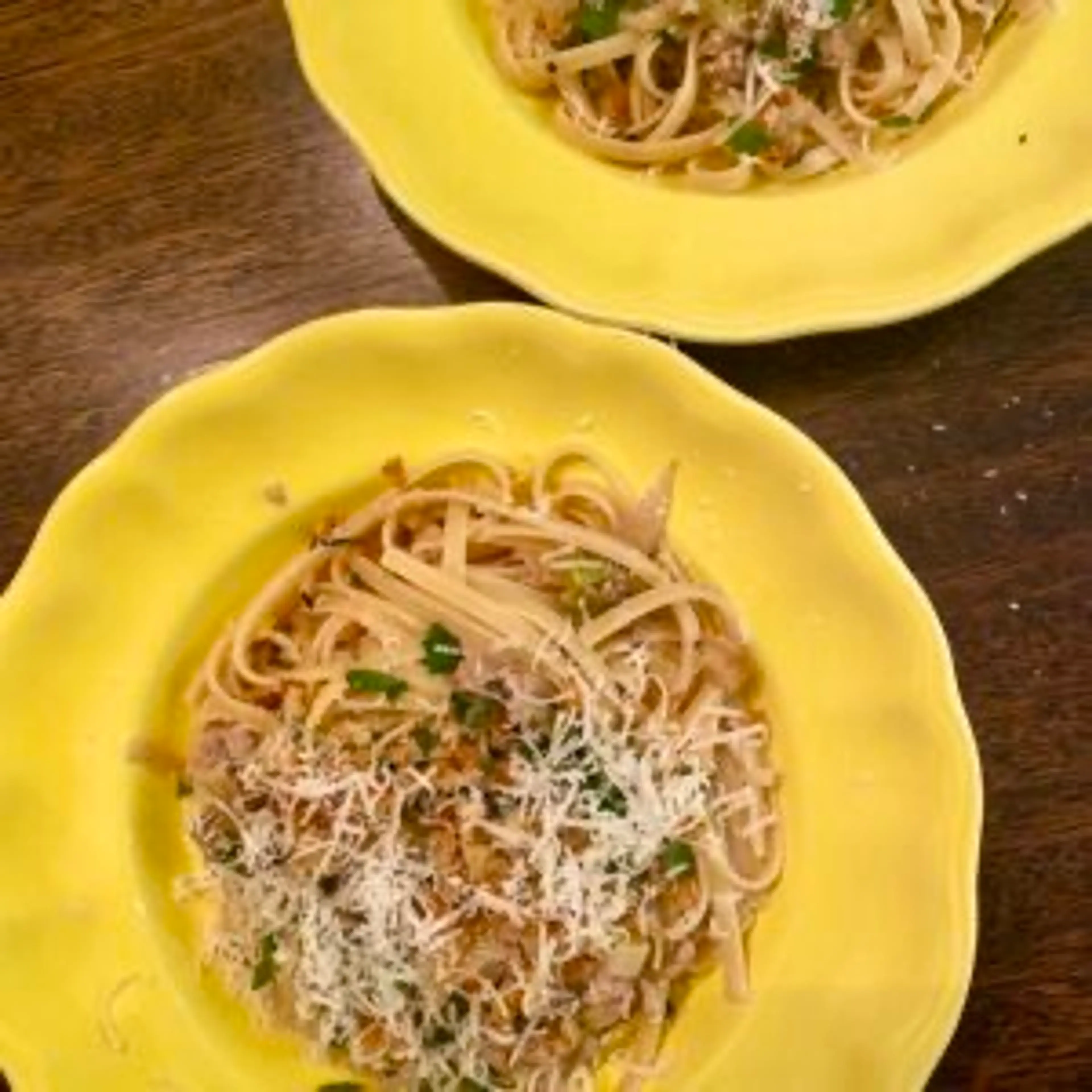 Turkey Leek Pasta with Sage Breadcrumbs