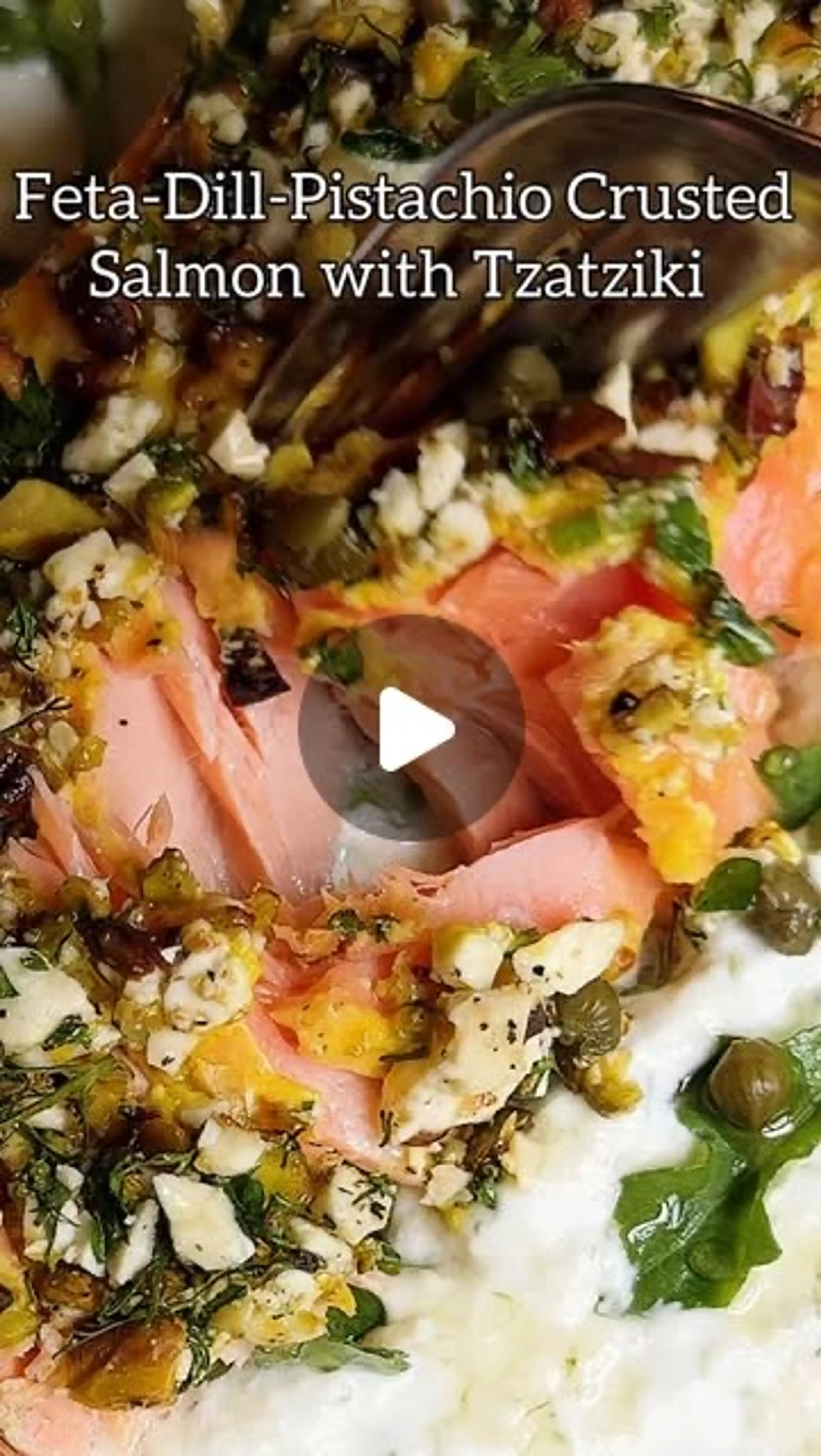 Slow Roasted Feta-dill-pistachio Crusted Salmon with Creamy