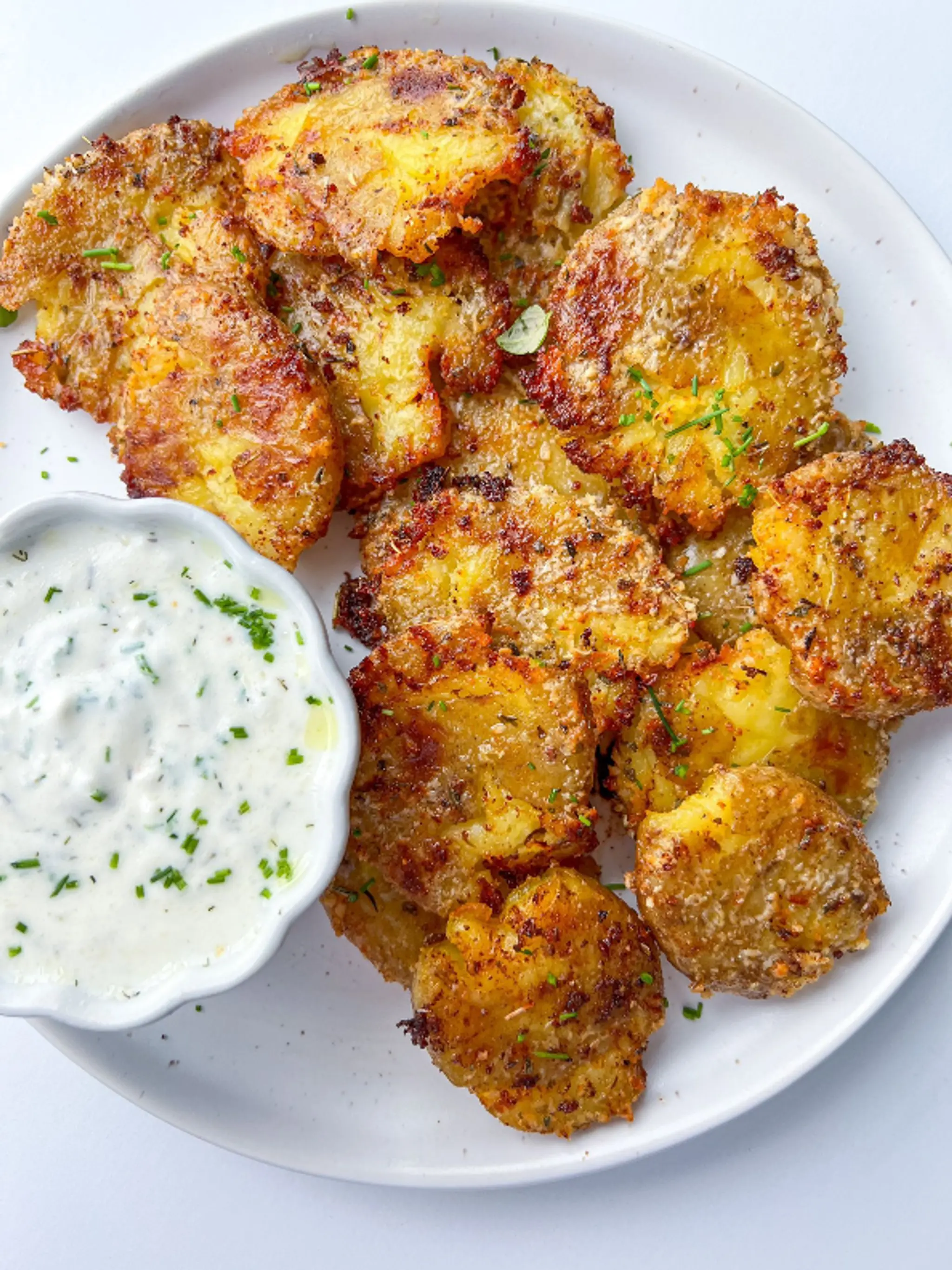 Smashed Garlic-parmesan Potatoes