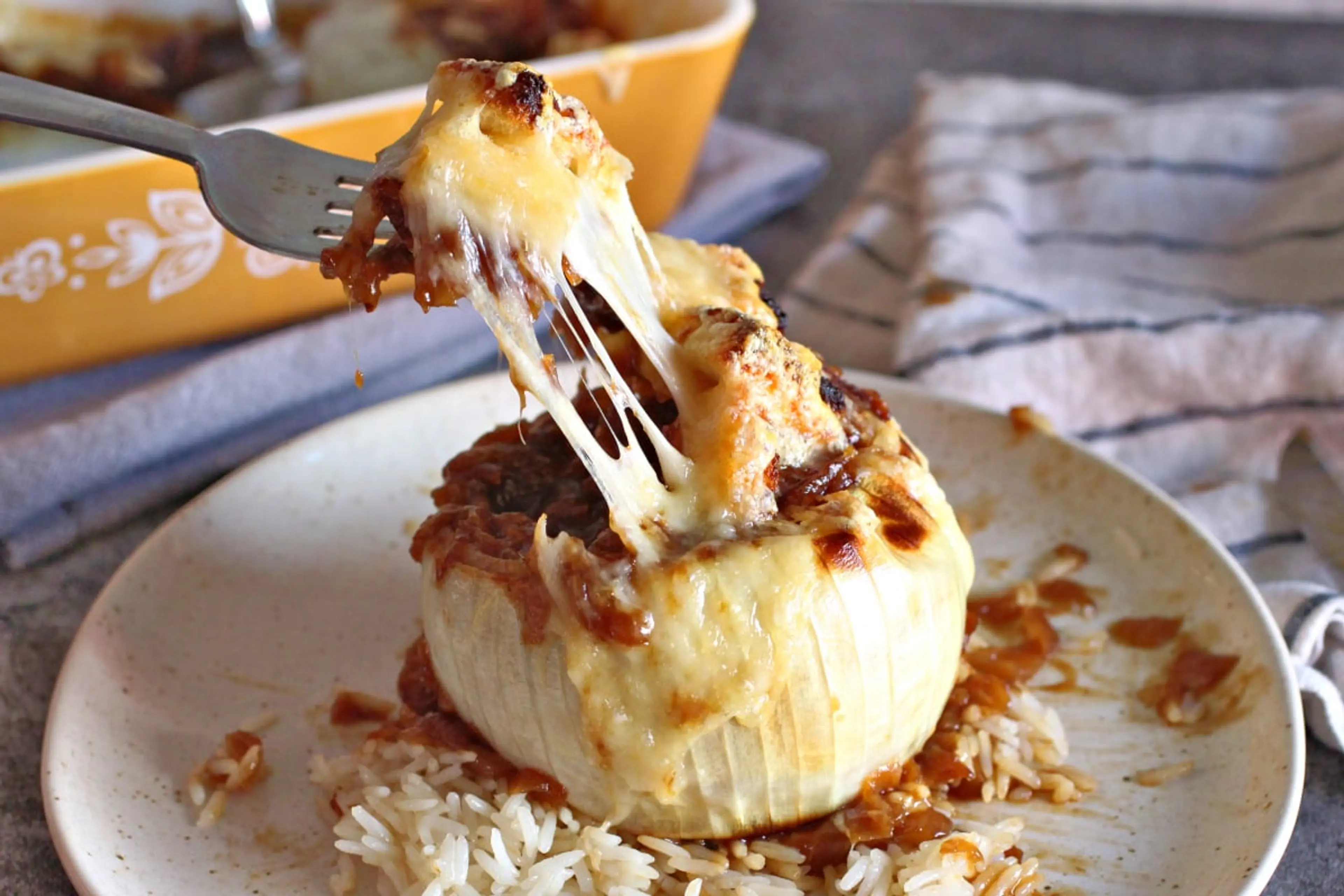 French Onion Stuffed Onion