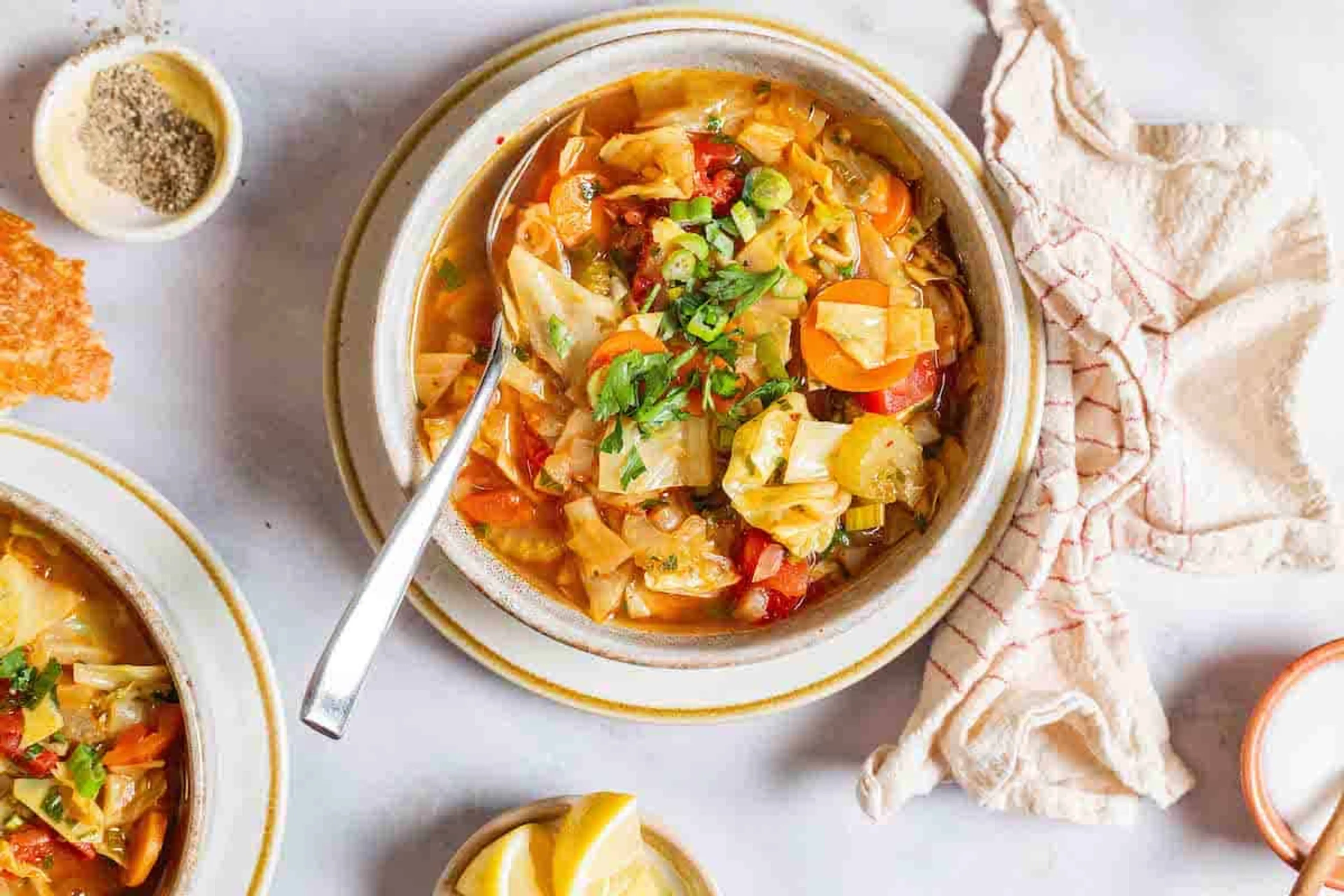 “Detox” Cabbage Soup with Turmeric and Ginger