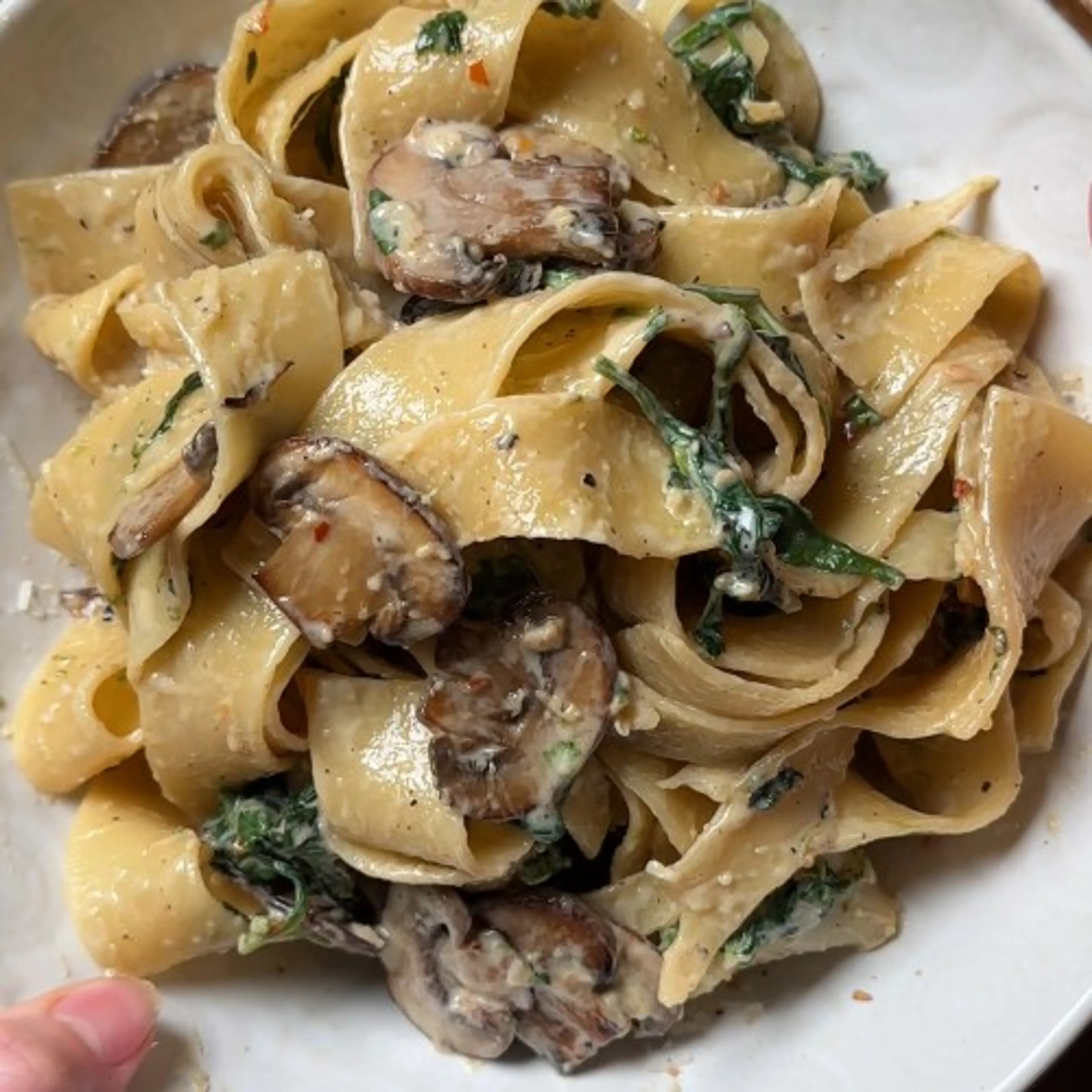 Creamy Lemon Mushroom Pasta