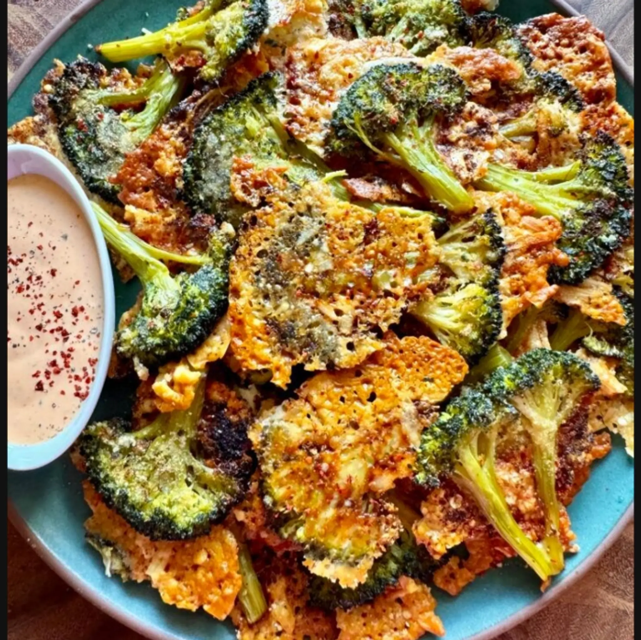 Crispy Smashed Parmesan Broccoli