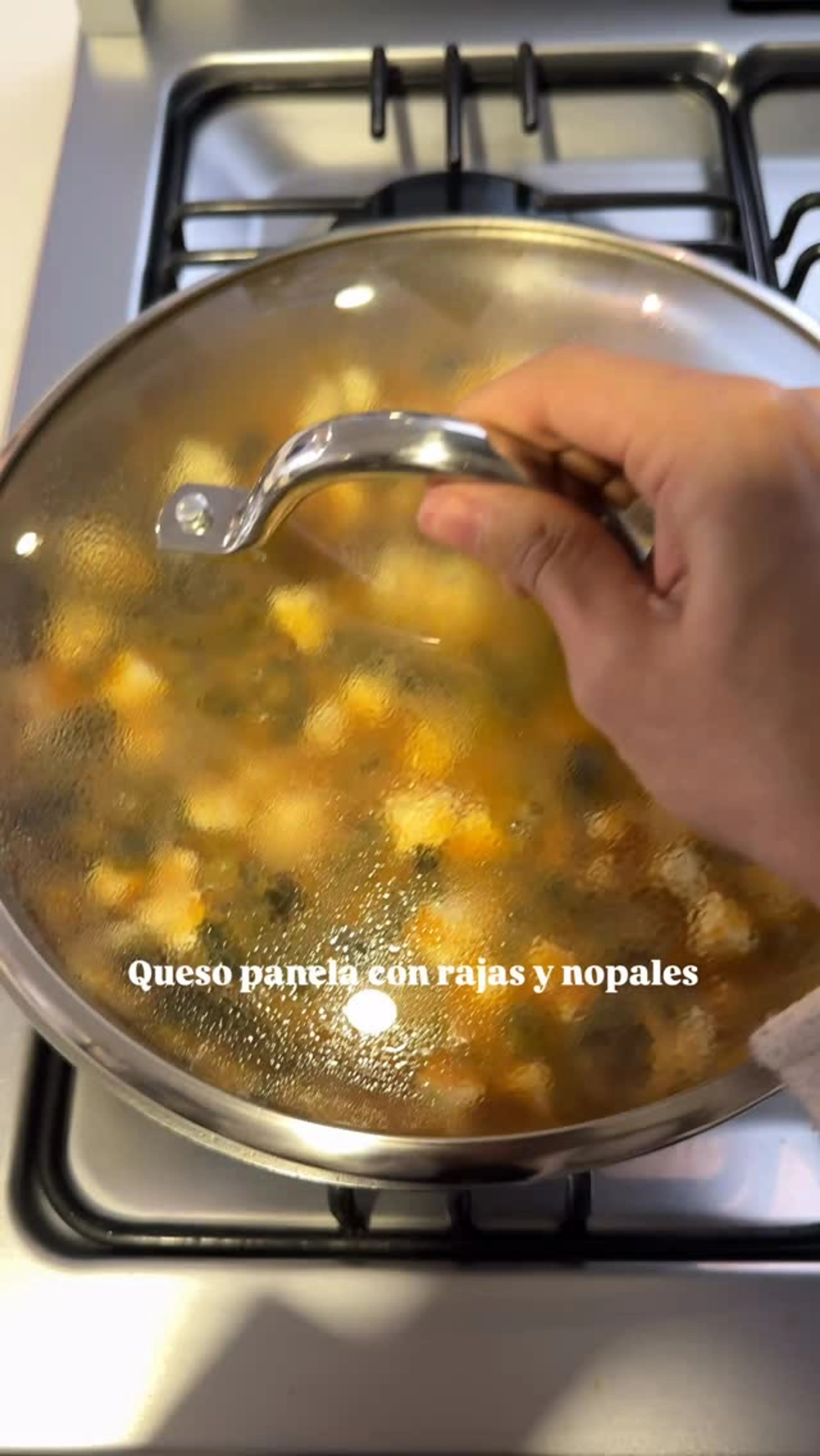 Queso Panela Con Rajas Y Nopales En