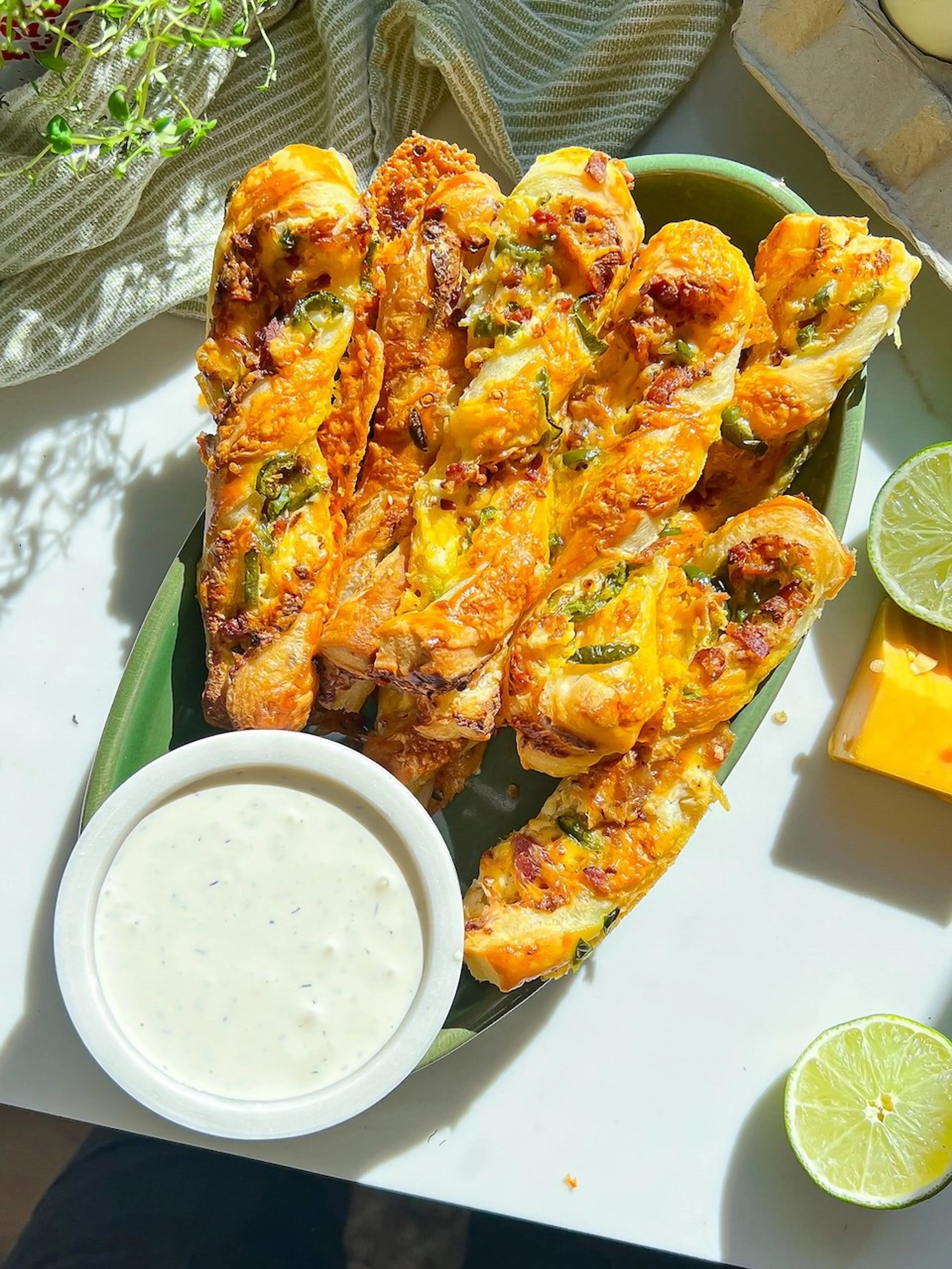 Jalapeño Popper Puff Pastry Twists