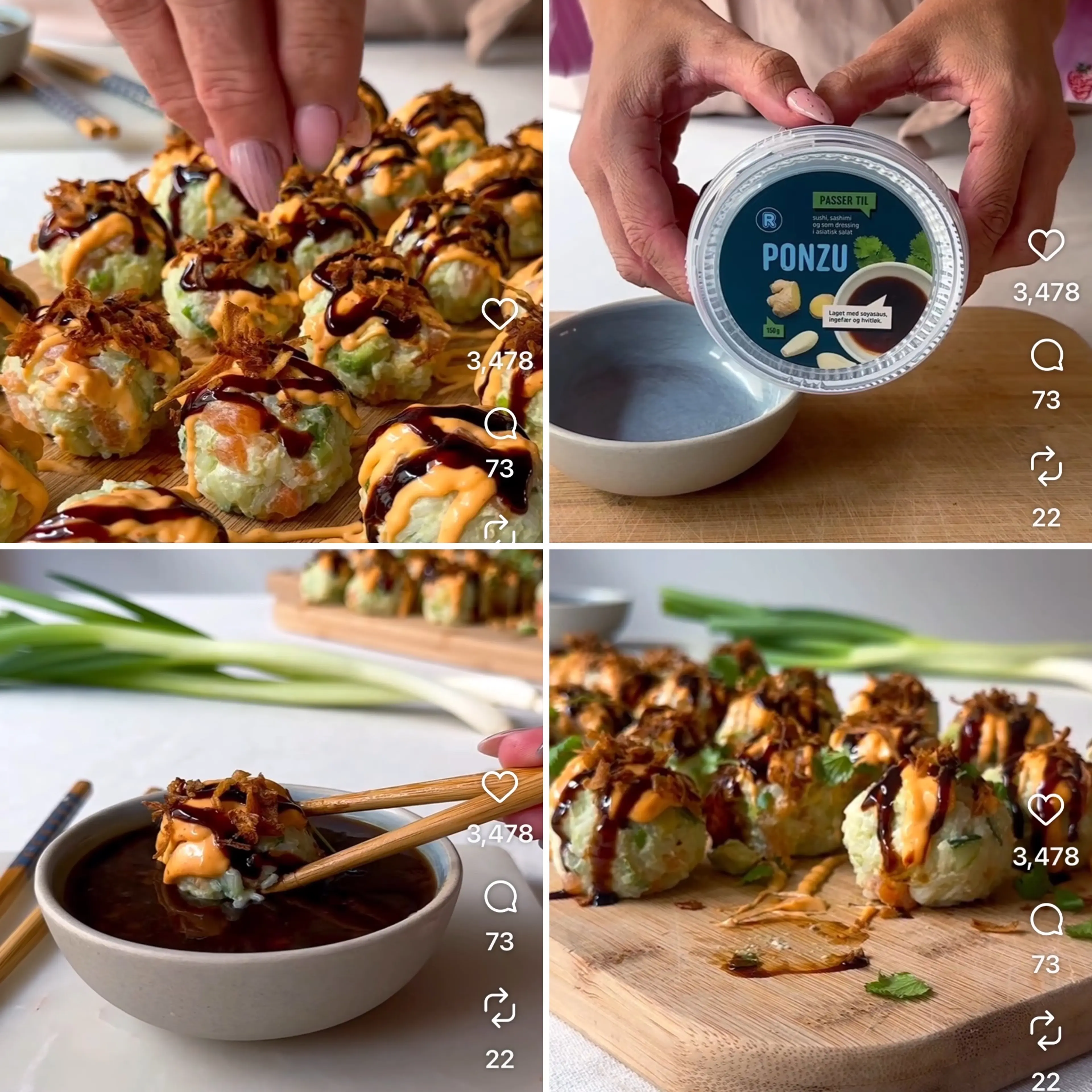 Salmon 🍣 Avocado 🥑 Sushi Balls