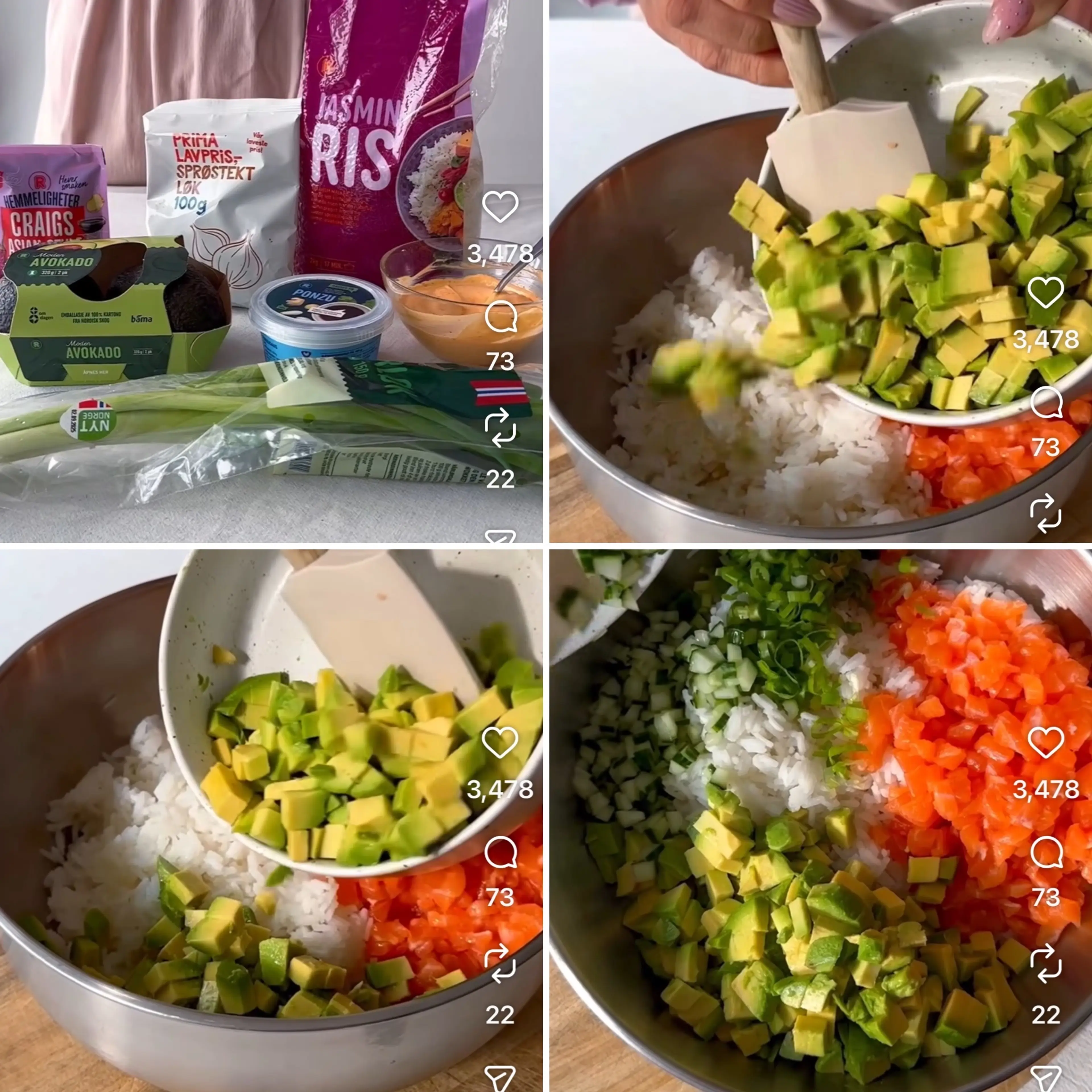 Salmon 🍣 Avocado 🥑 Sushi Balls