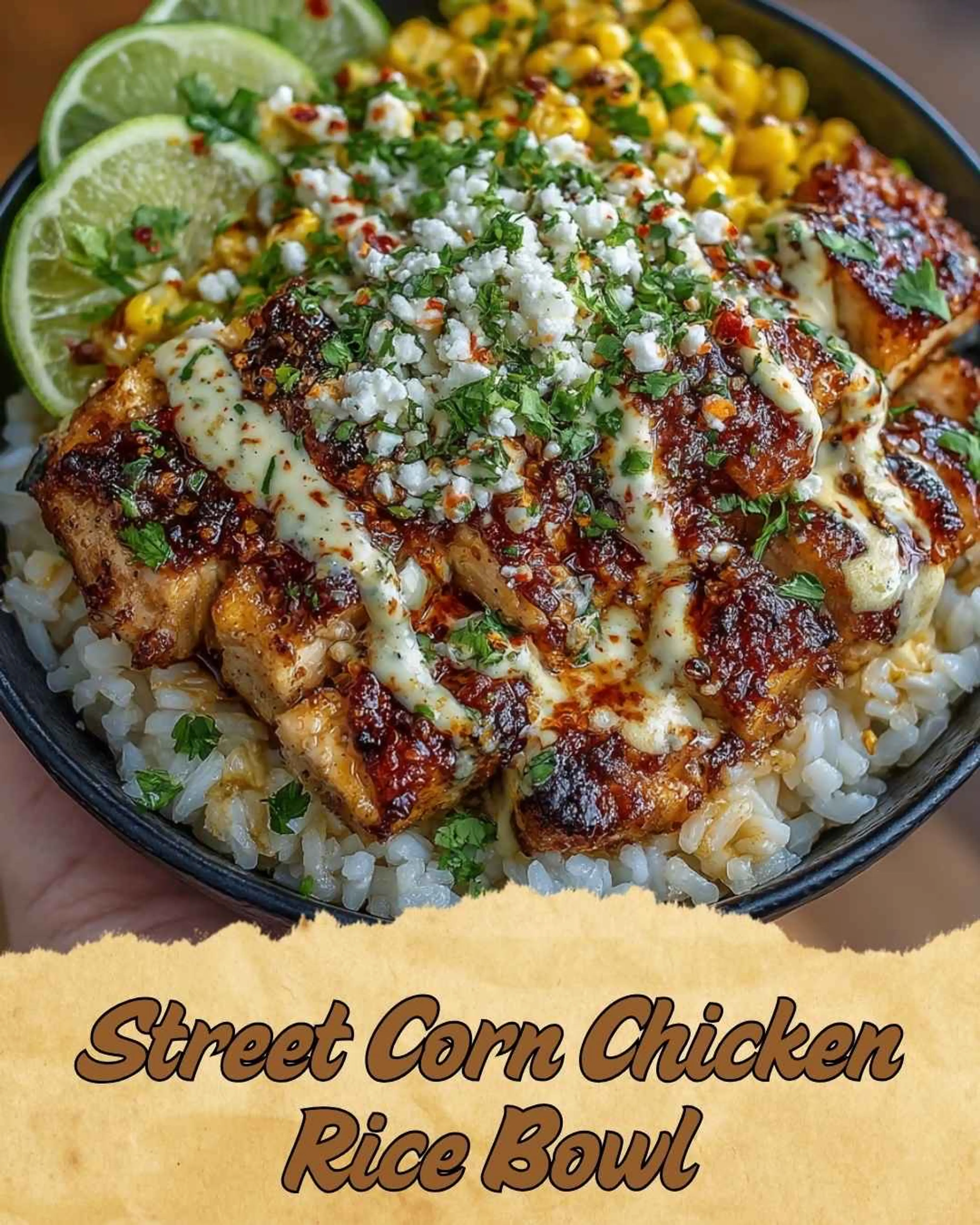 Street Corn Chicken Rice Bowl