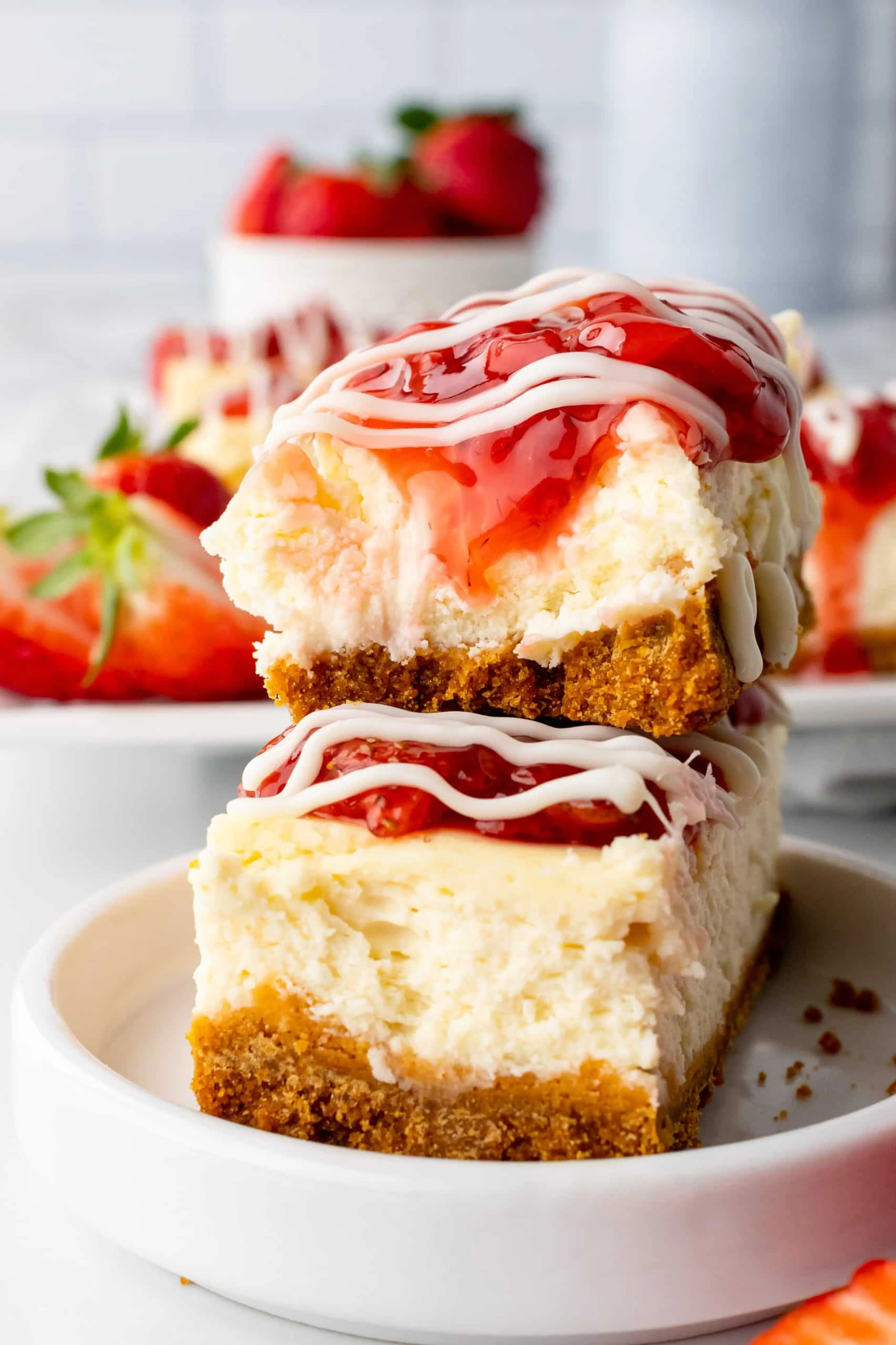 Strawberry Cheesecake Snack Bars (Philadelphia Copy Cat)