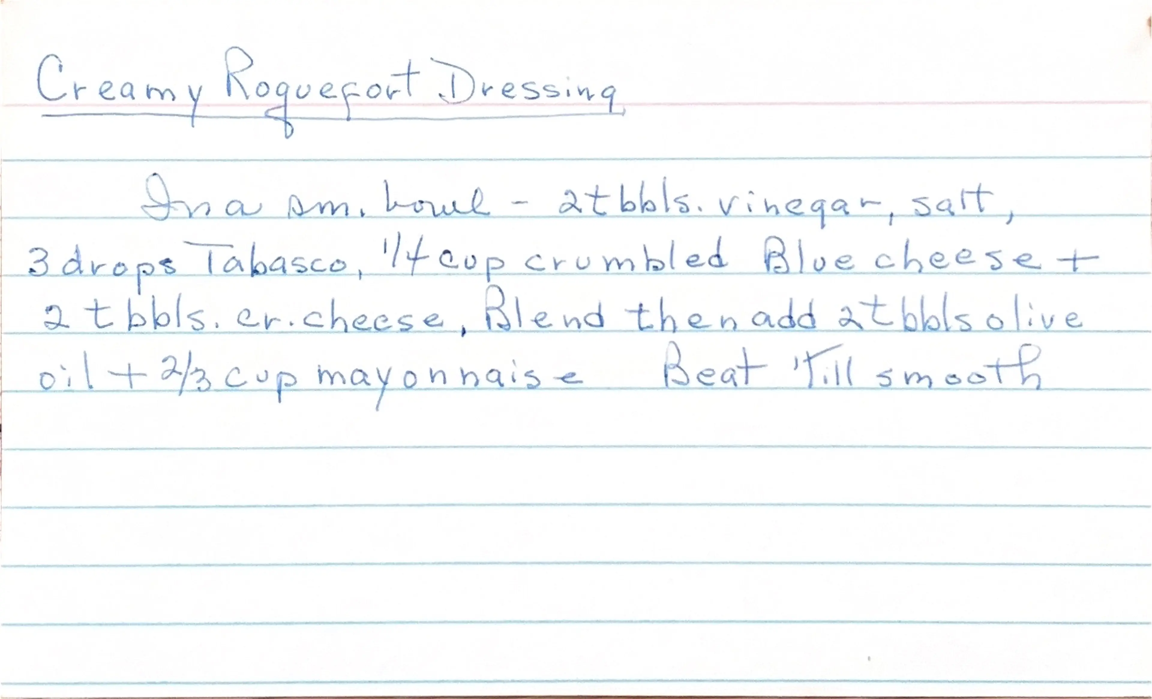 Creamy Roquefort Dressing
