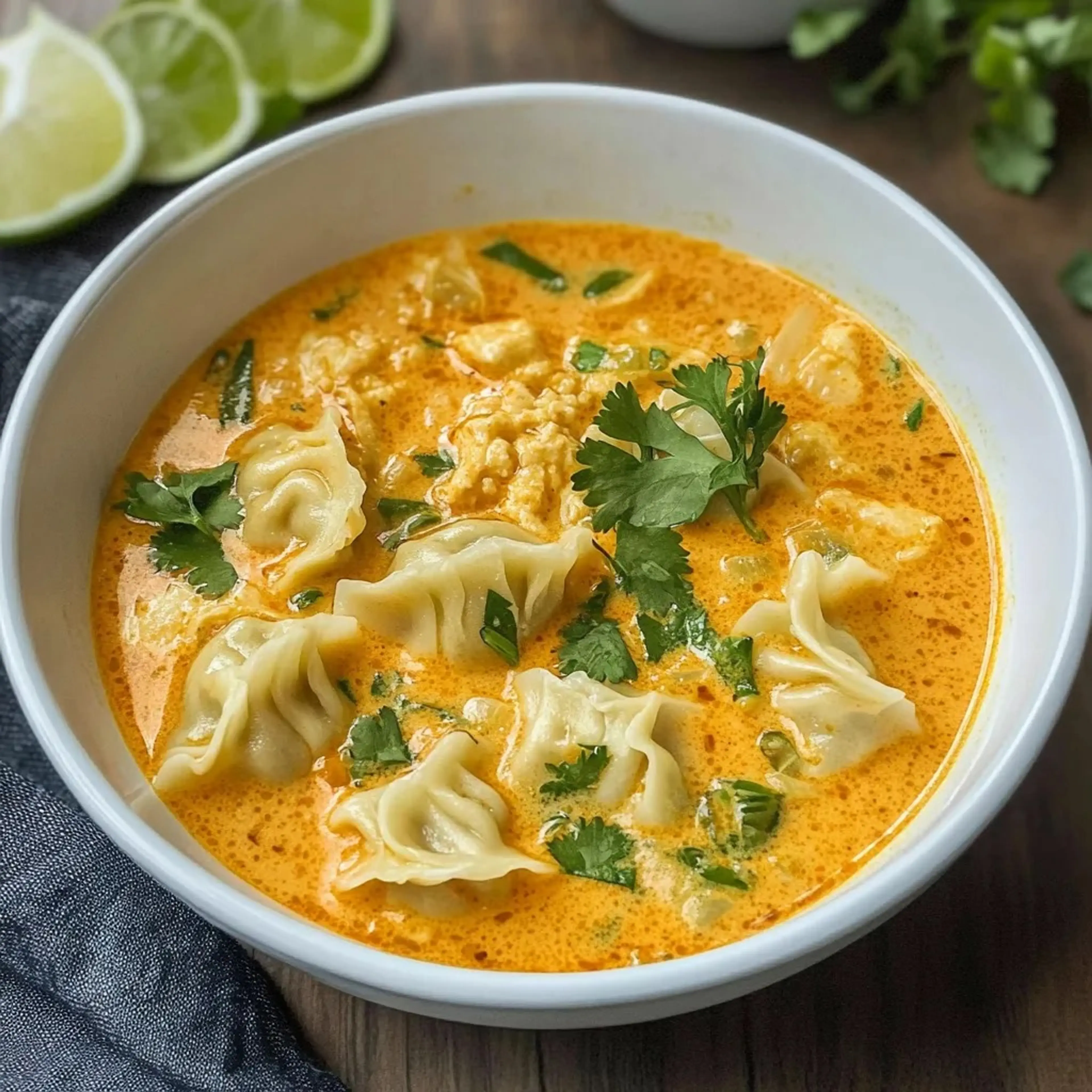 Red Curry Dumpling Soup