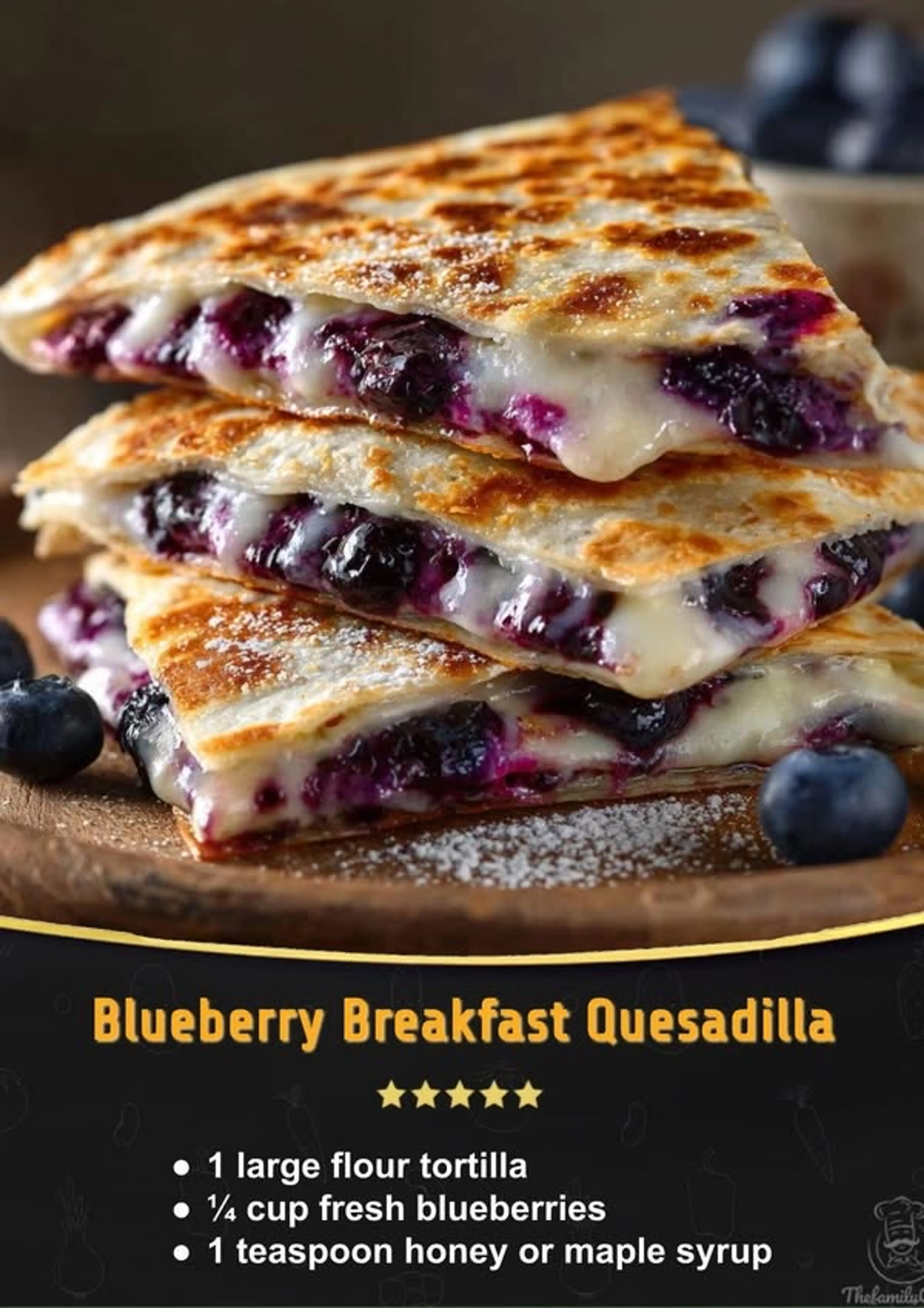Blueberry Breakfast Quesadilla