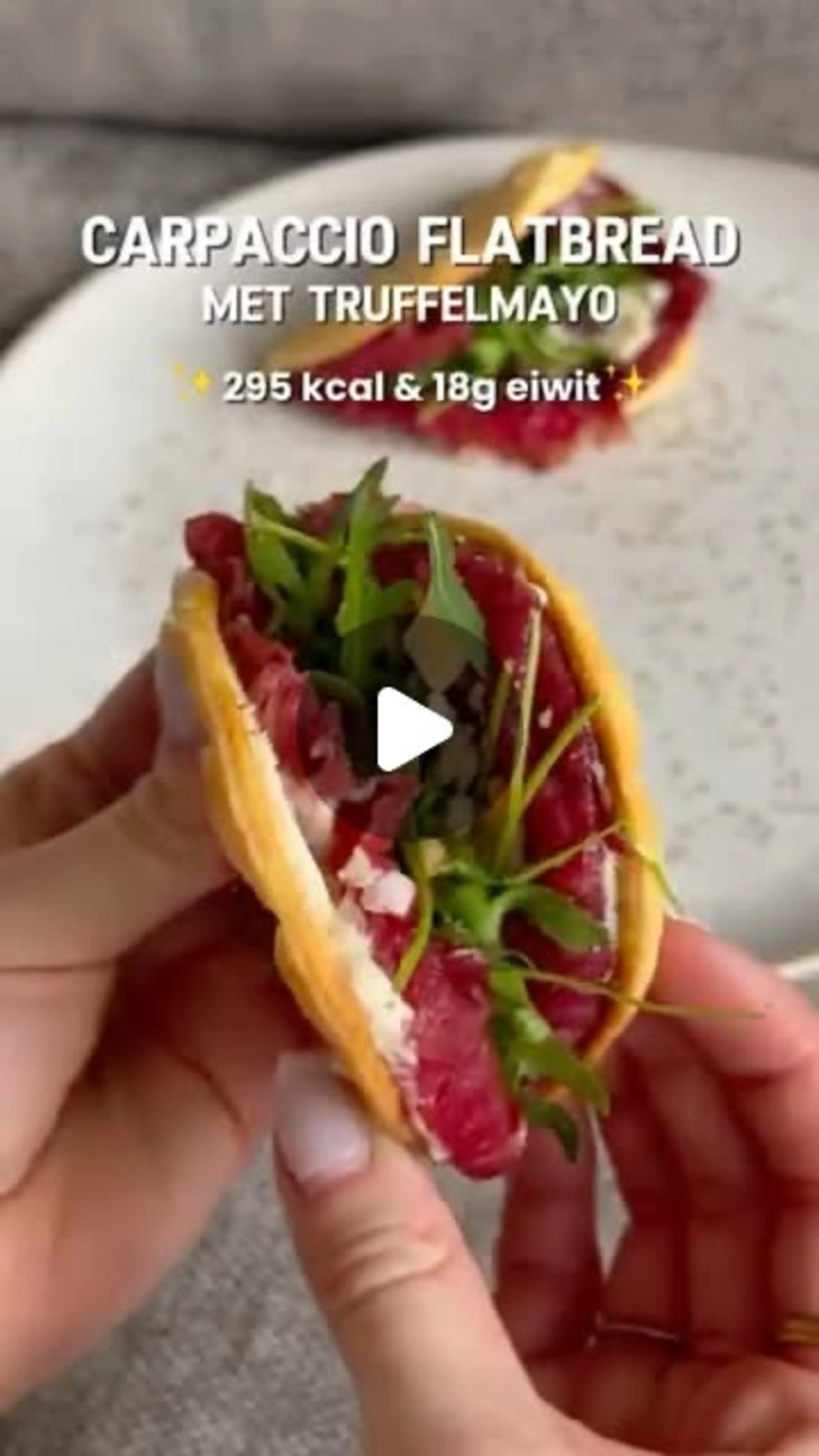 Carpaccio Flatbread Met Truffelmayo