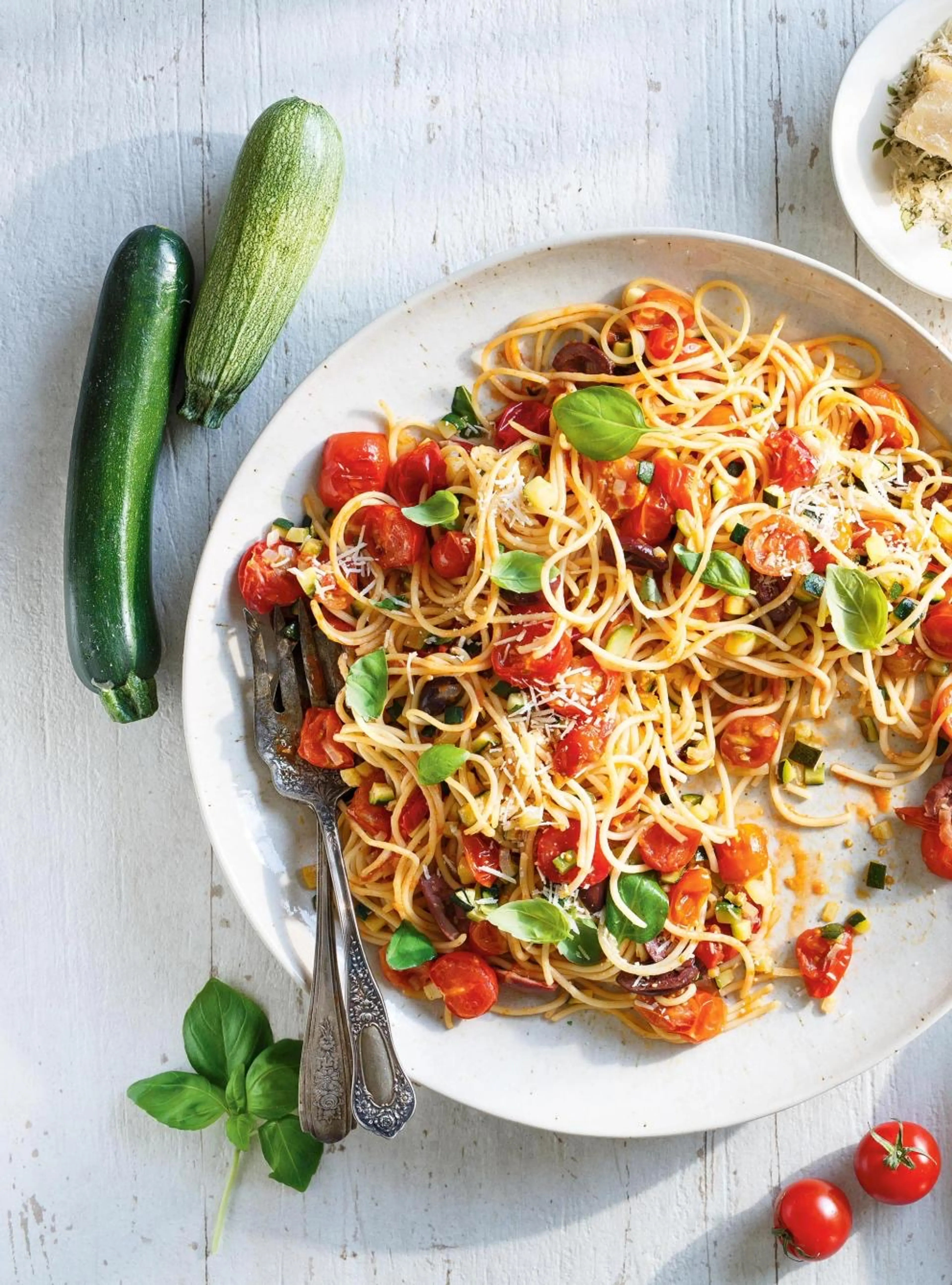 Zuchinni Pasta & Linguine, Cherry Tomatoes