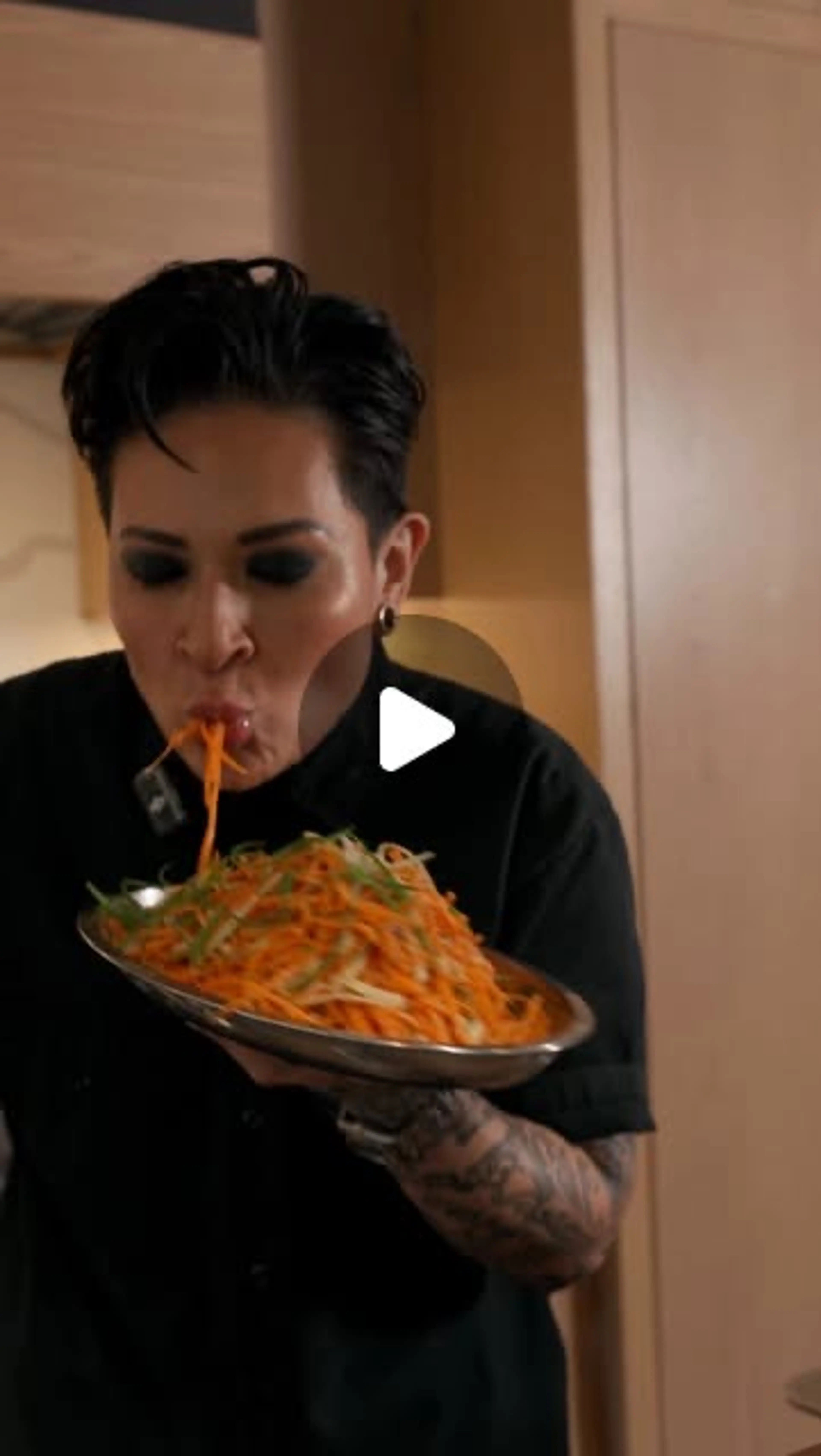 Shaved Carrot Salad W/ Almond Butter Dressing