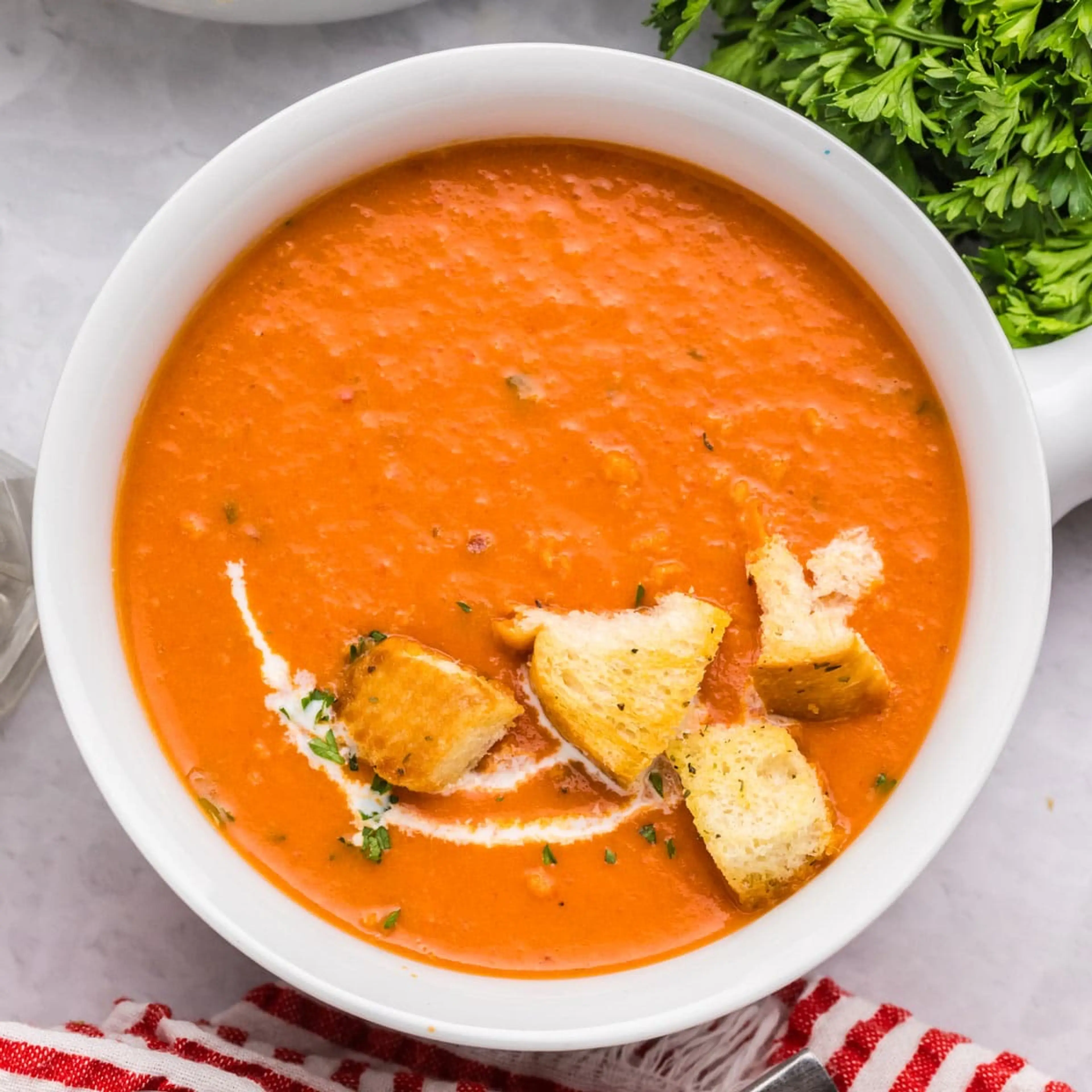 Roasted Red Pepper Tomato Bisque