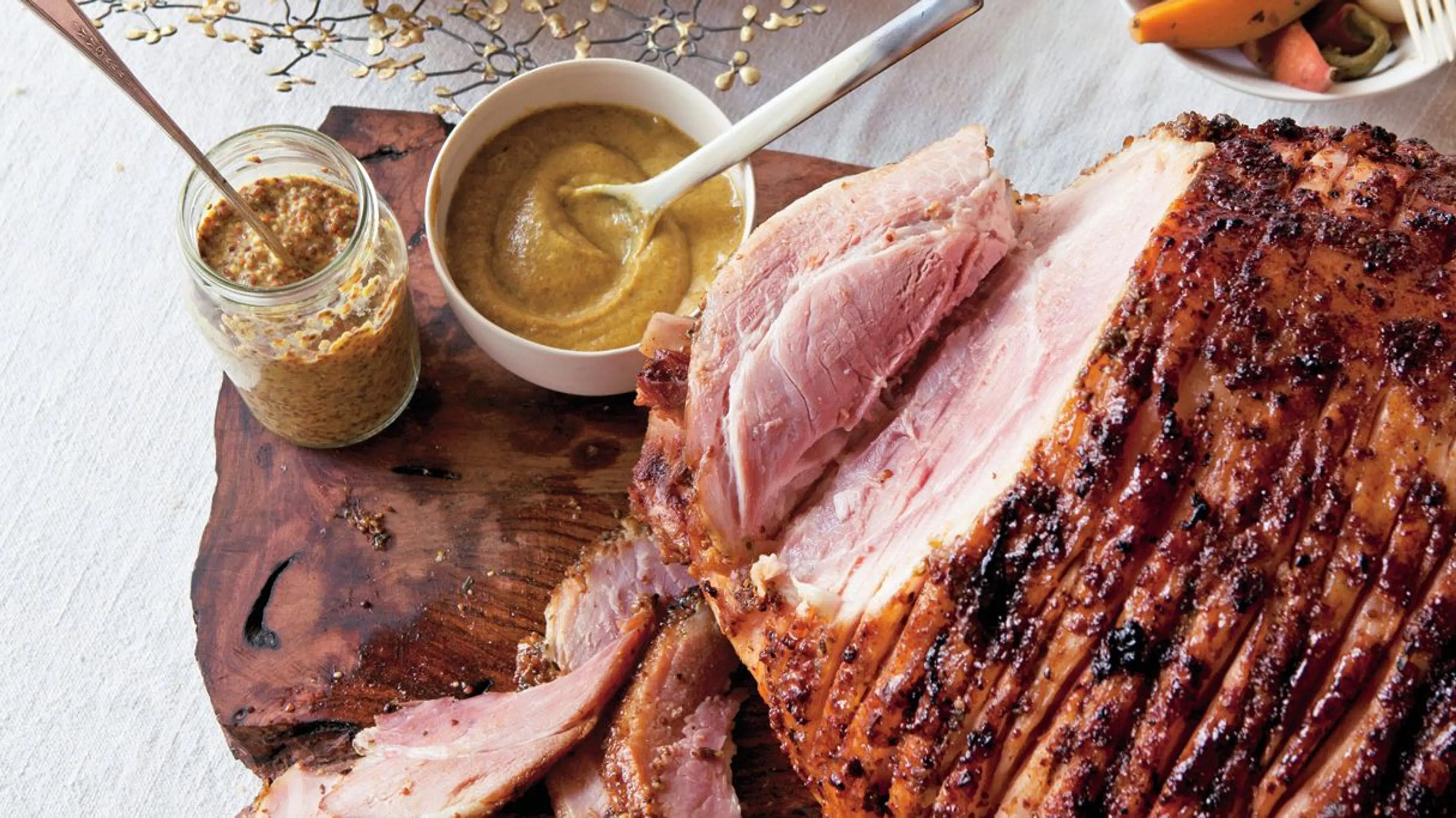Holiday Ham with Riesling and Mustard