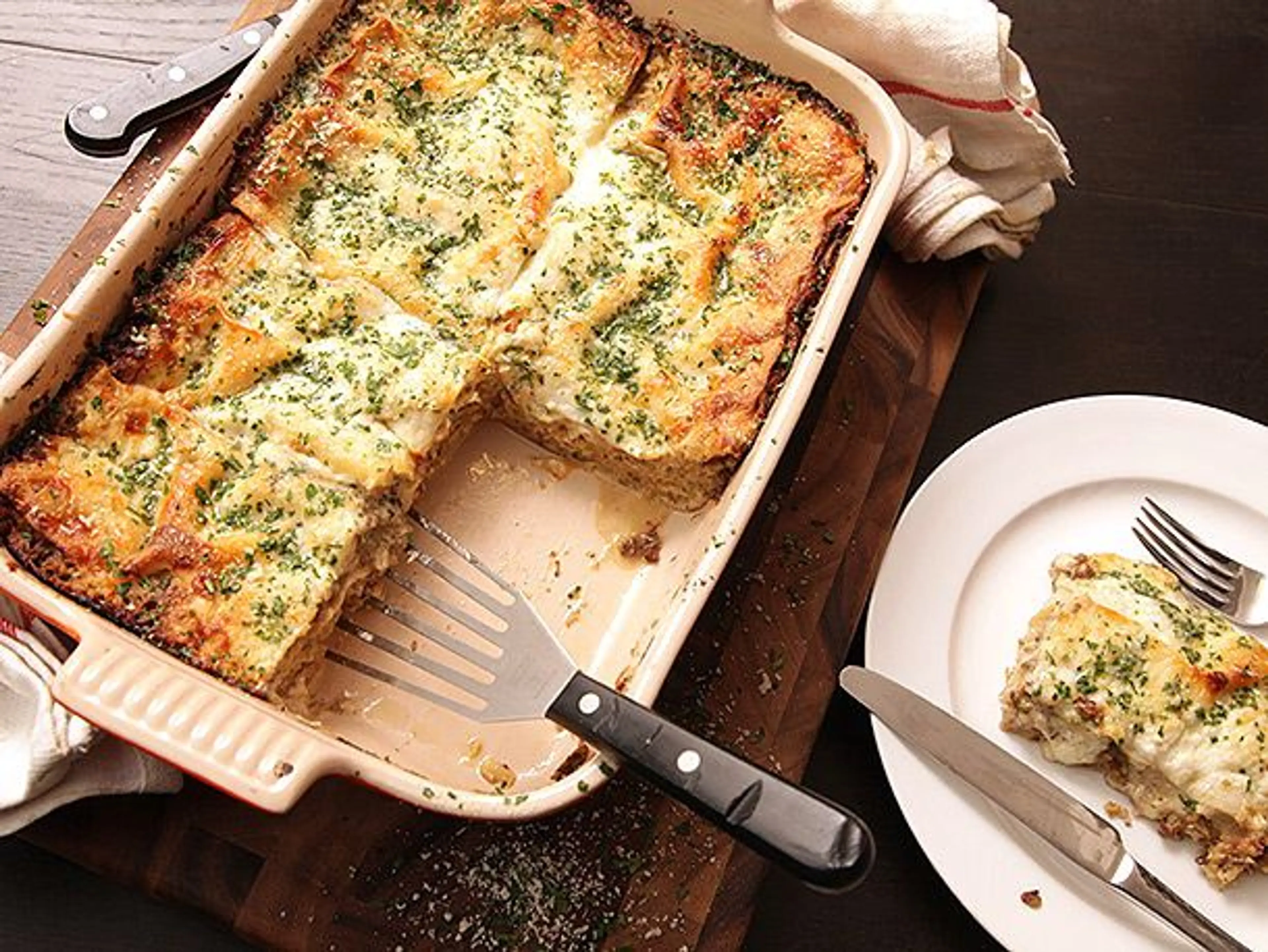 Creamy Brussels Sprout and Mushroom Lasagna Recipe