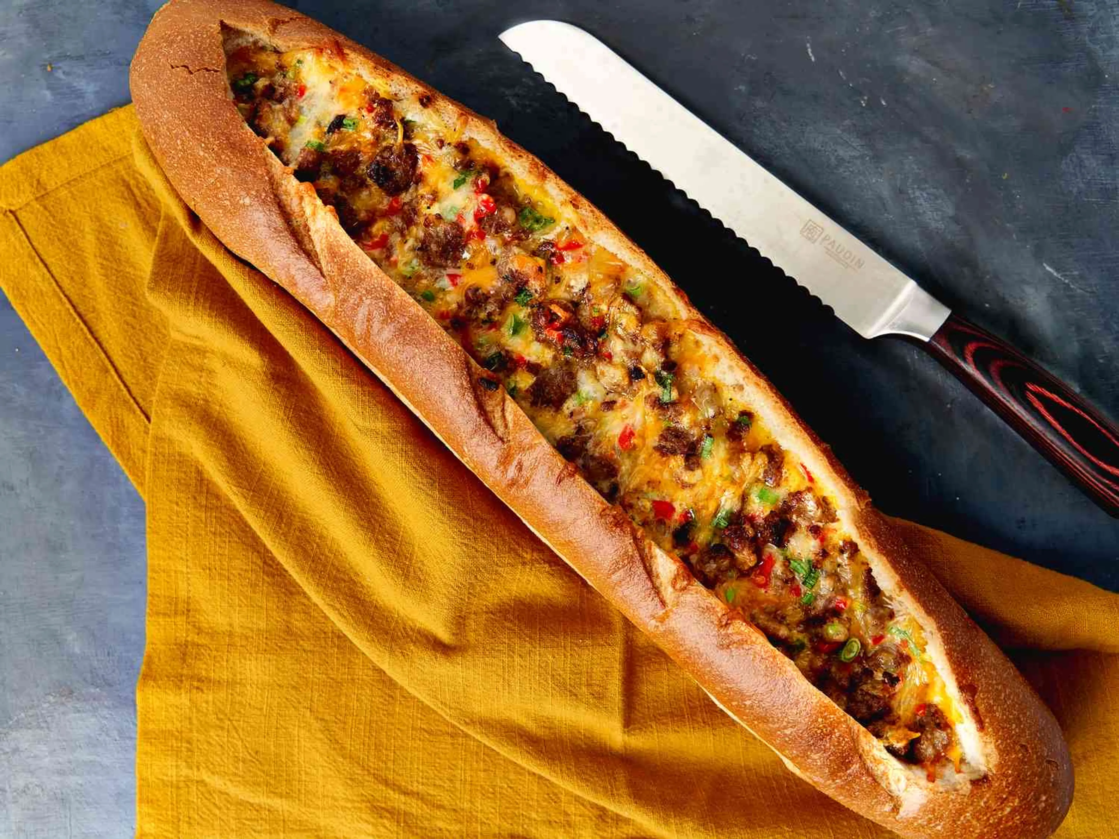 Sausage and Cheese Egg Boats