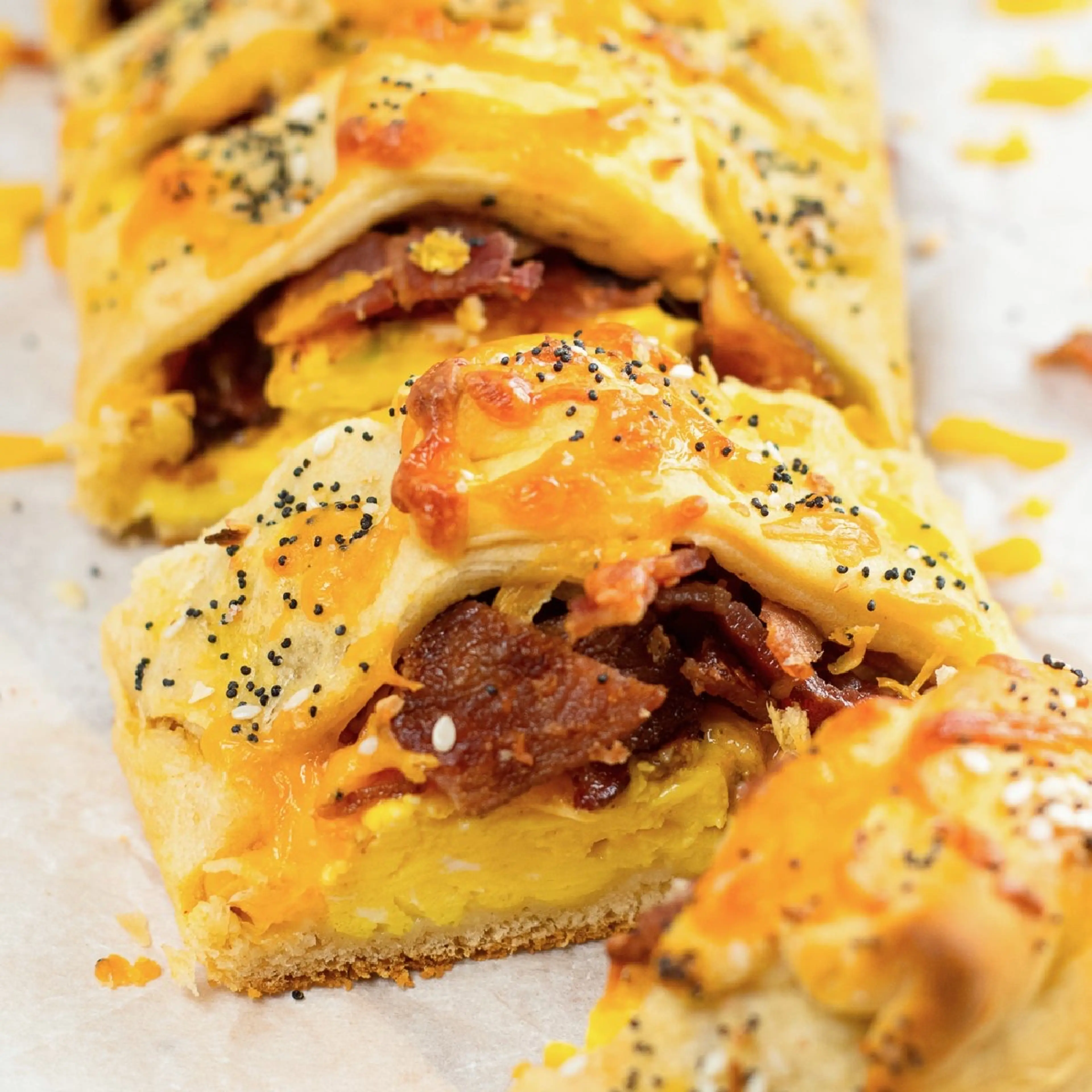 Bacon Egg & Cheese Crescent Braid