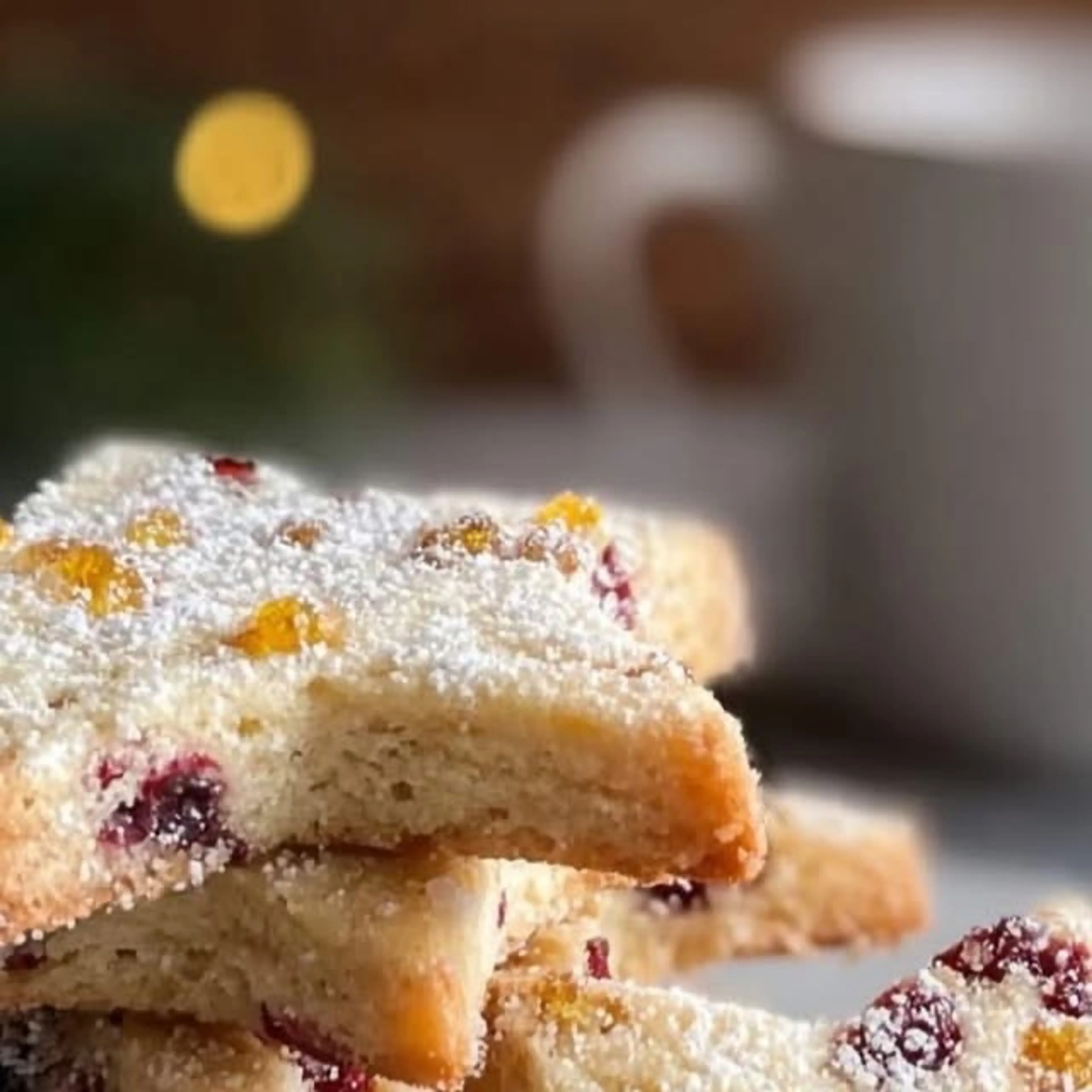 Cranberry Orange Snowstar Cookies