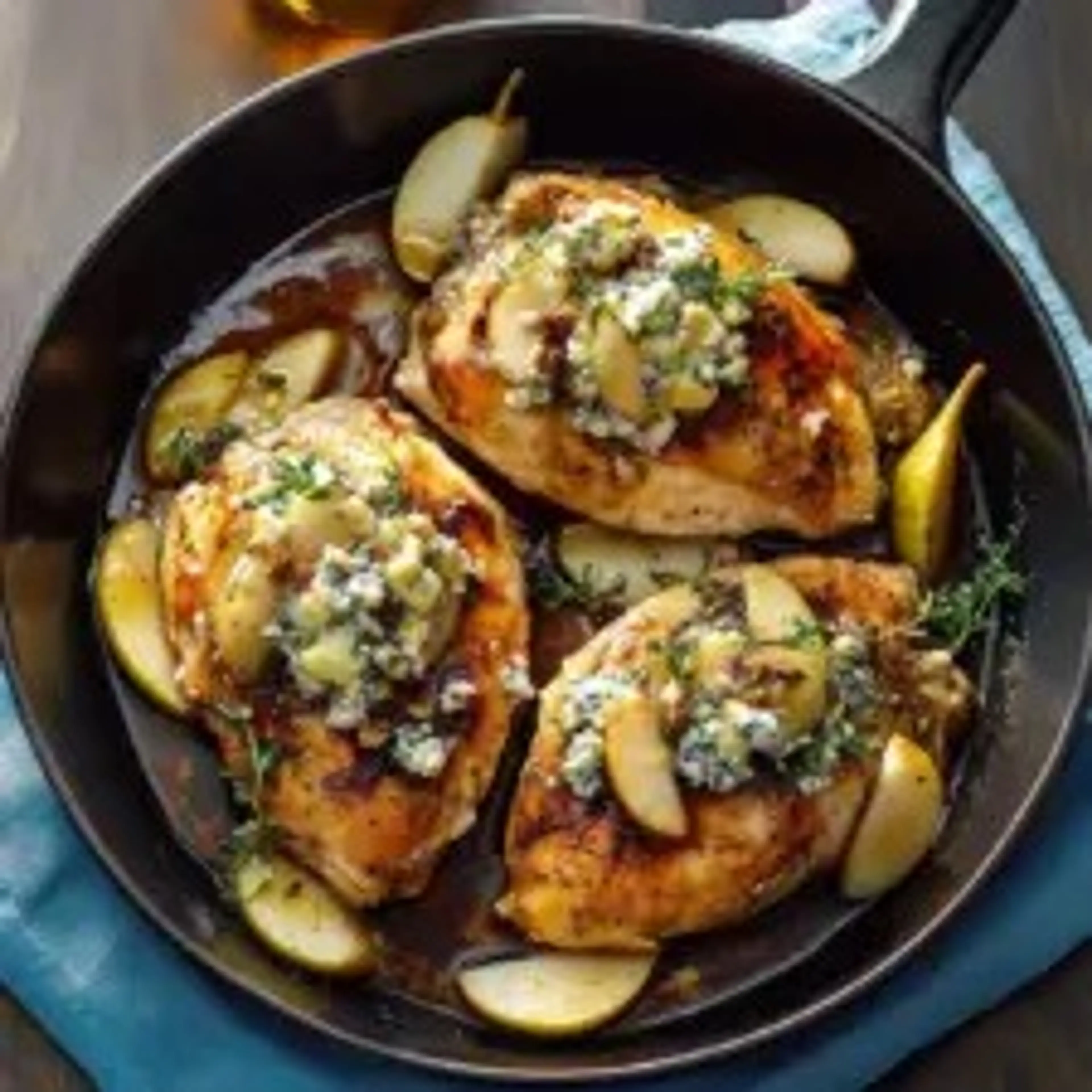 Pear & Gorgonzola Stuffed Chicken