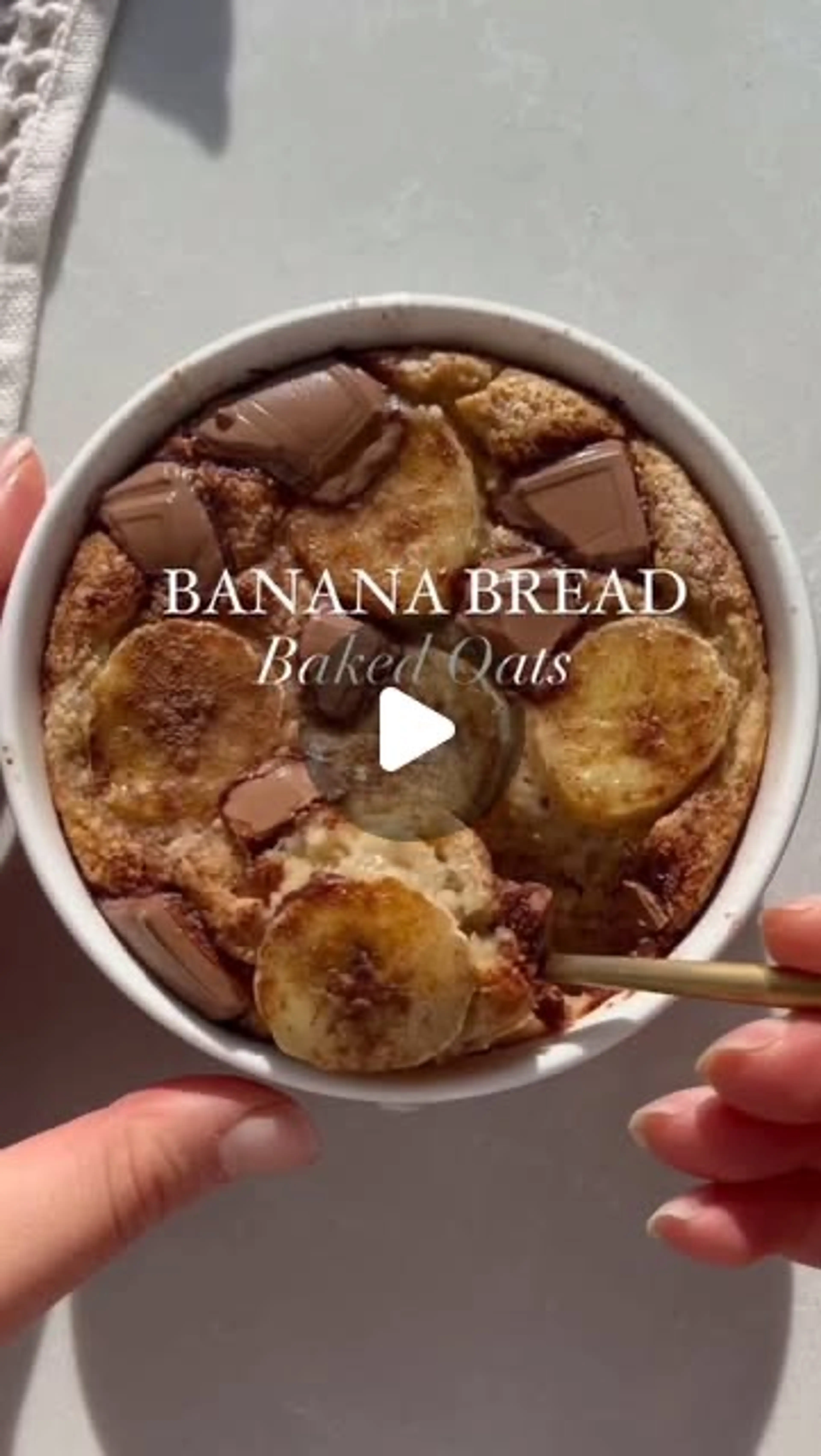 Resharing My Viral Banana Bread Baked Oats