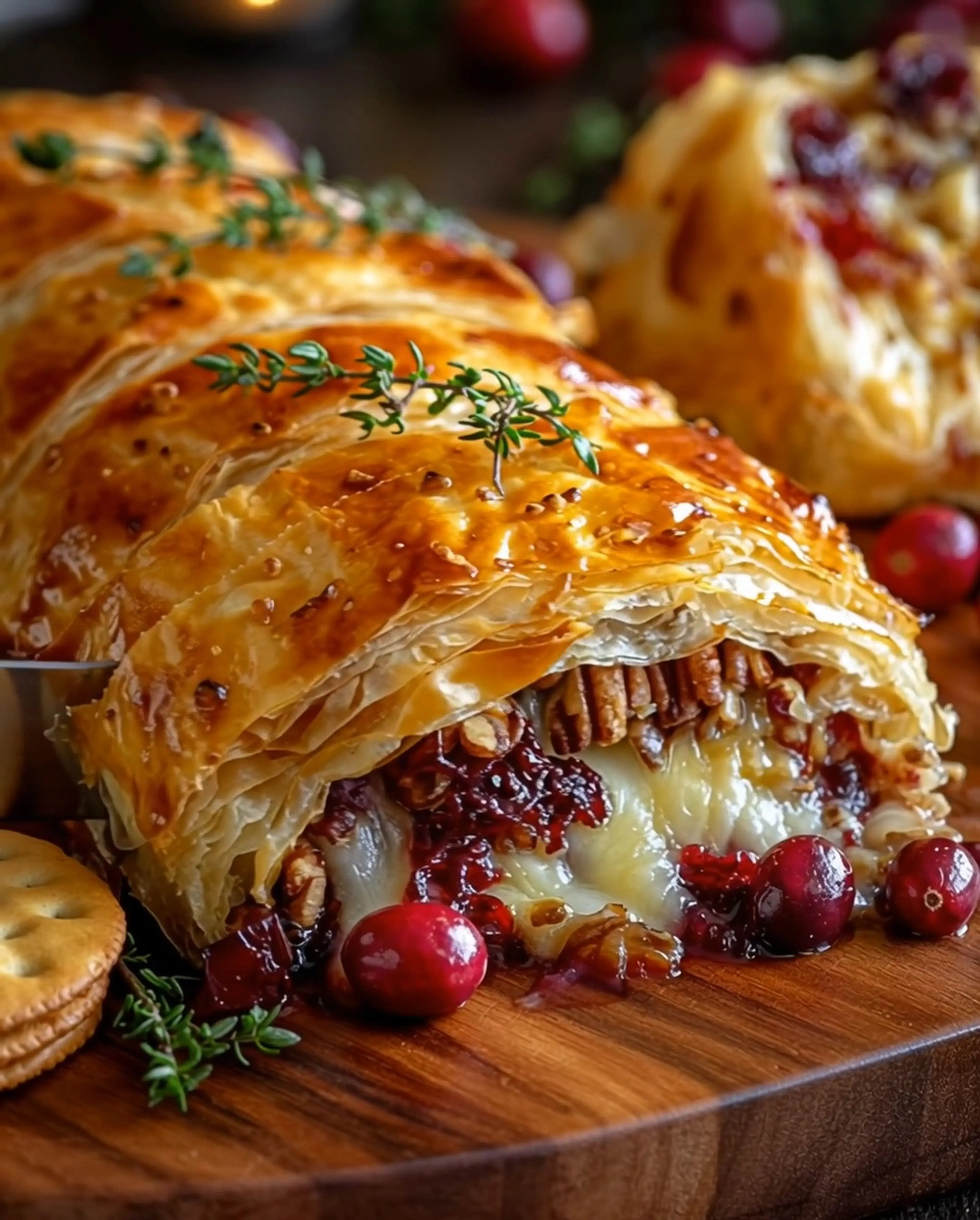 Cranberry Pecan Brie En Croûte