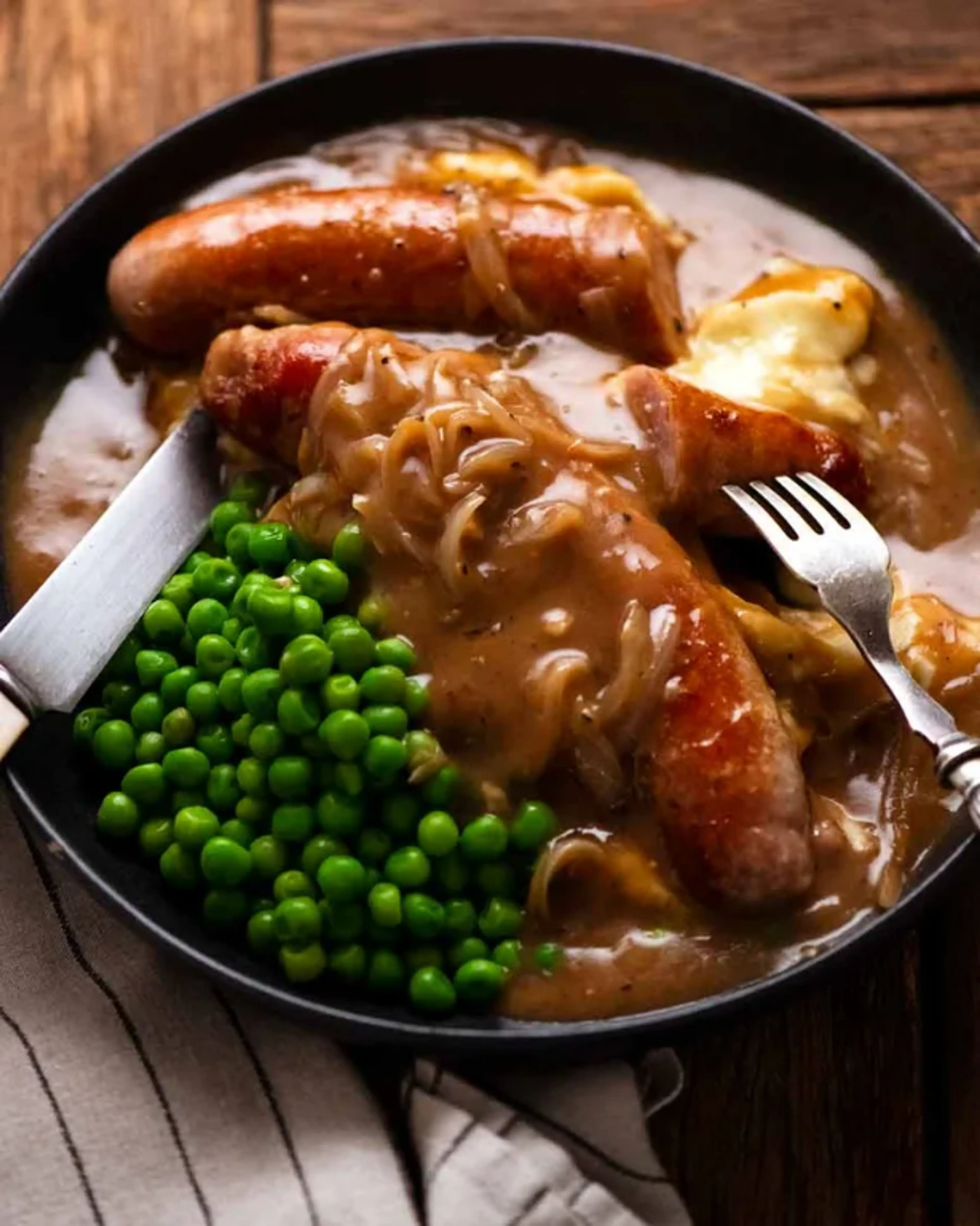 Bangers & Mash (Sausage with Onion Gravy)