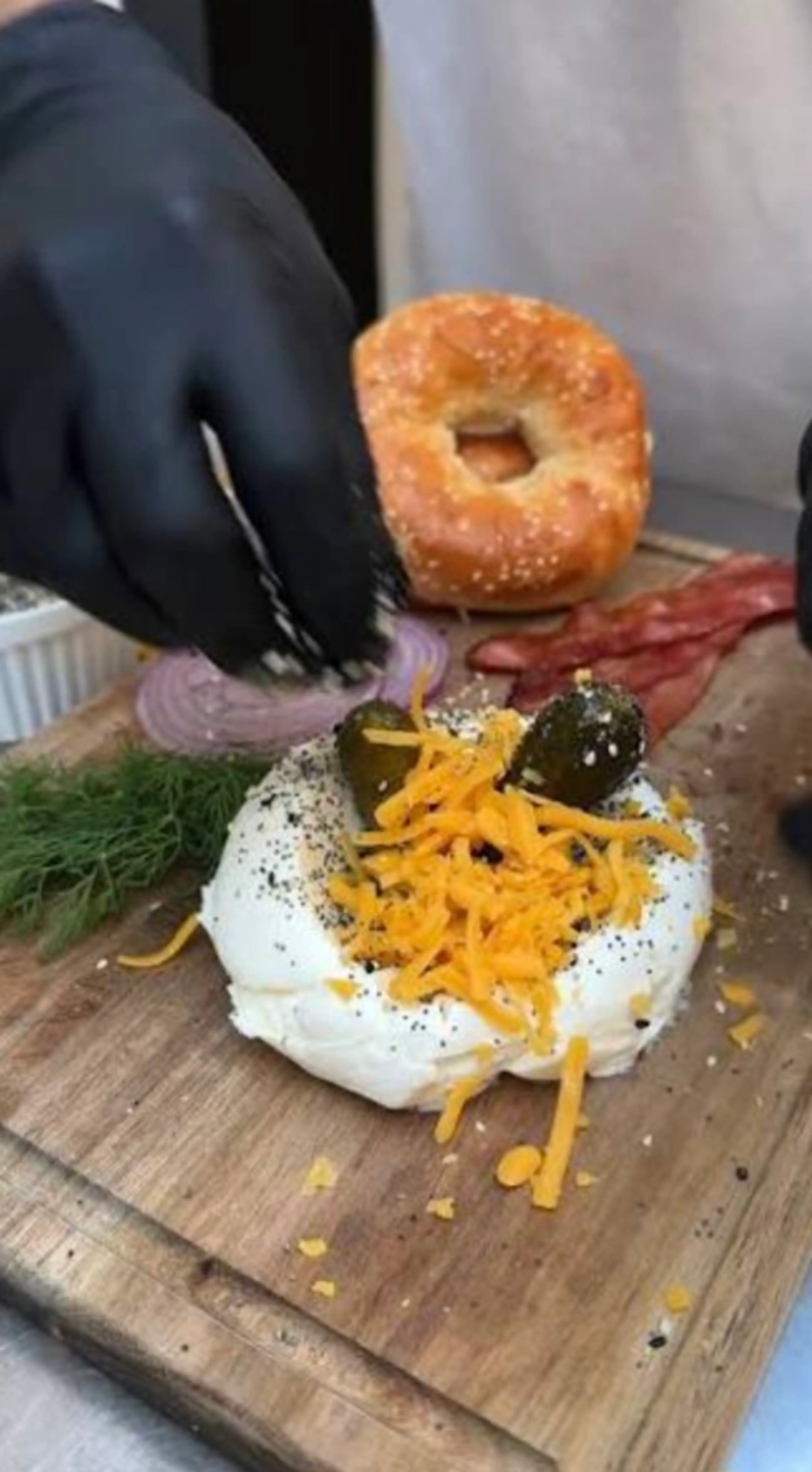 Chopped Pickle Bagel