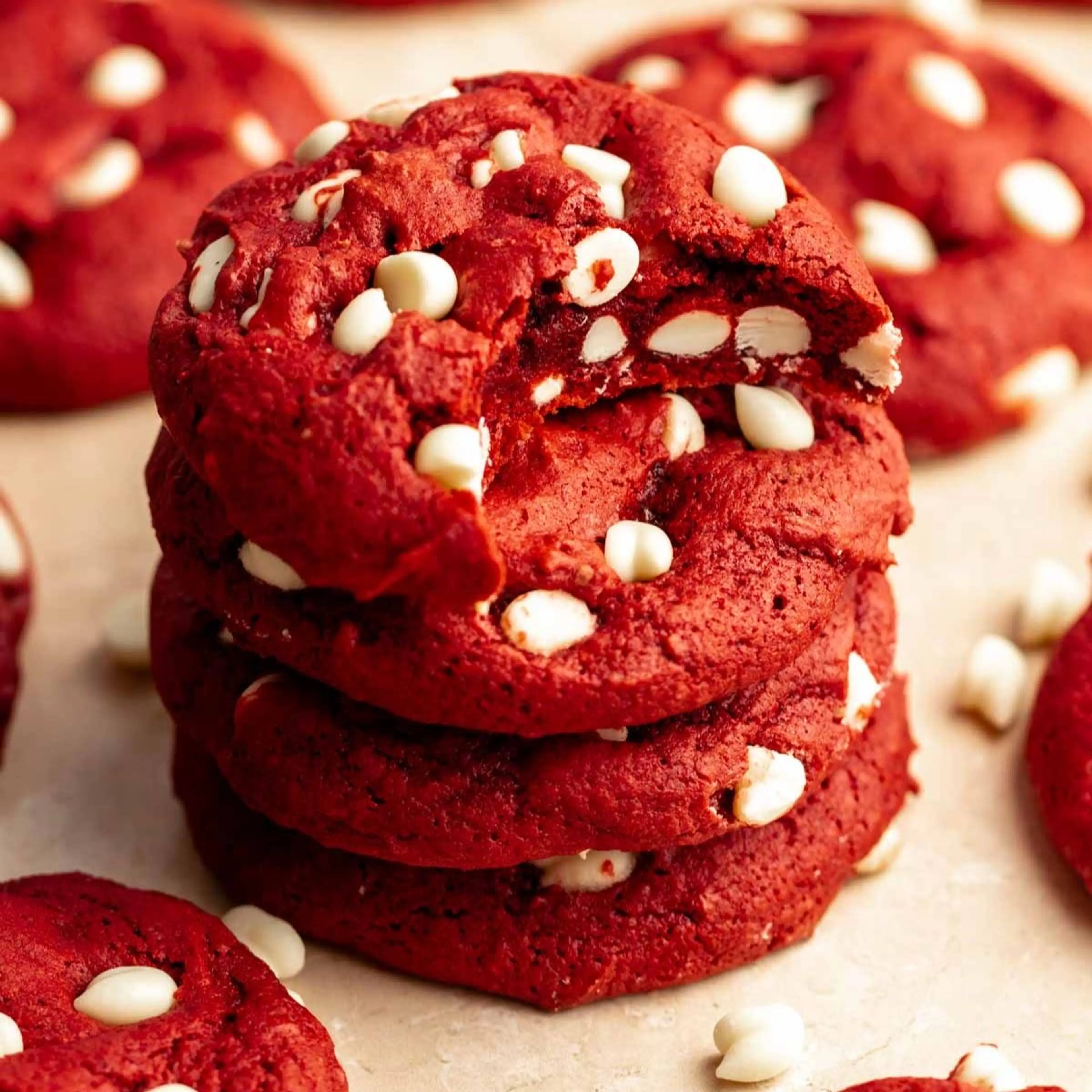 Chewy Red Velvet Cake Mix Cookies