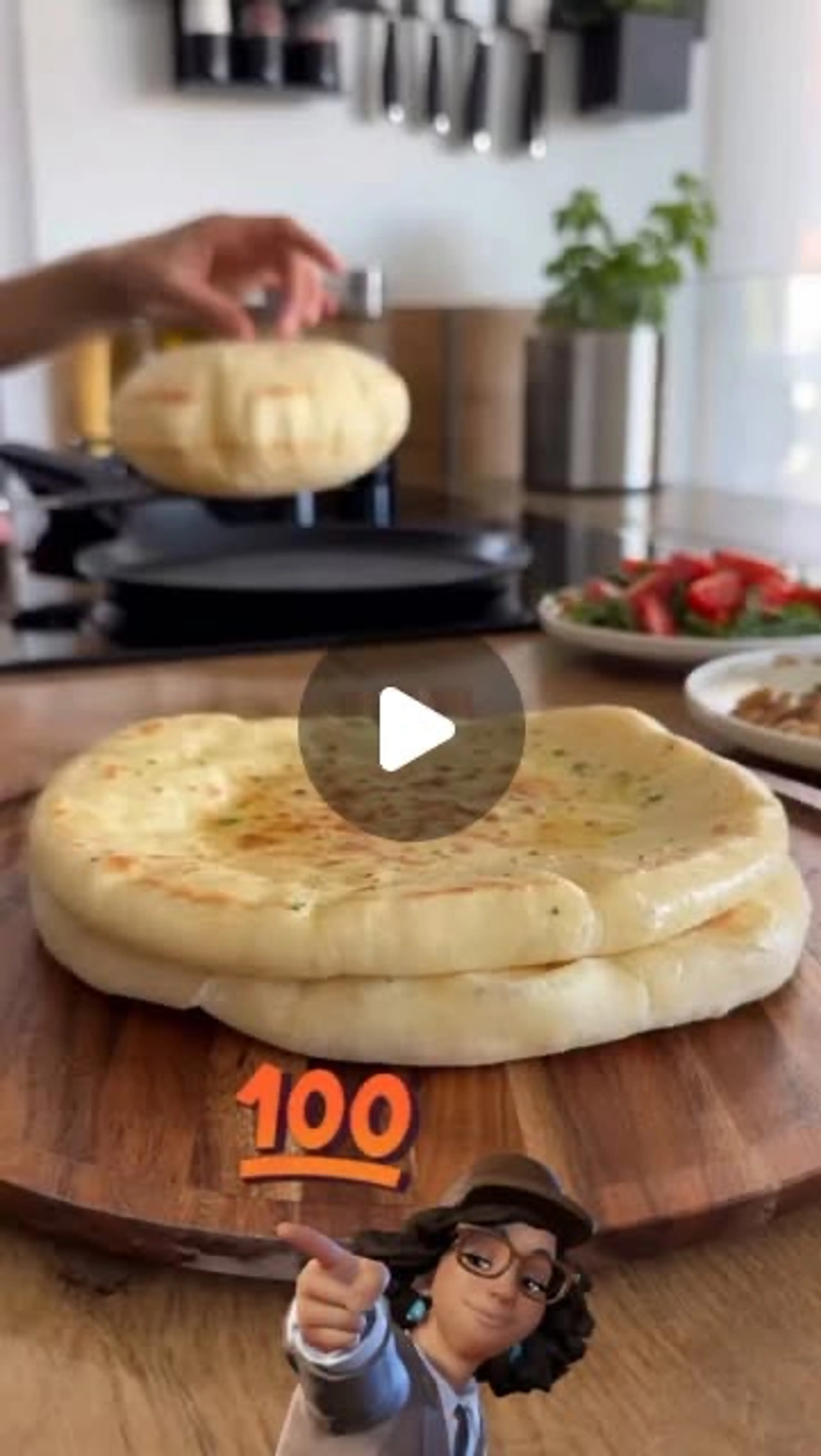 Soft Buttered Flatbreads