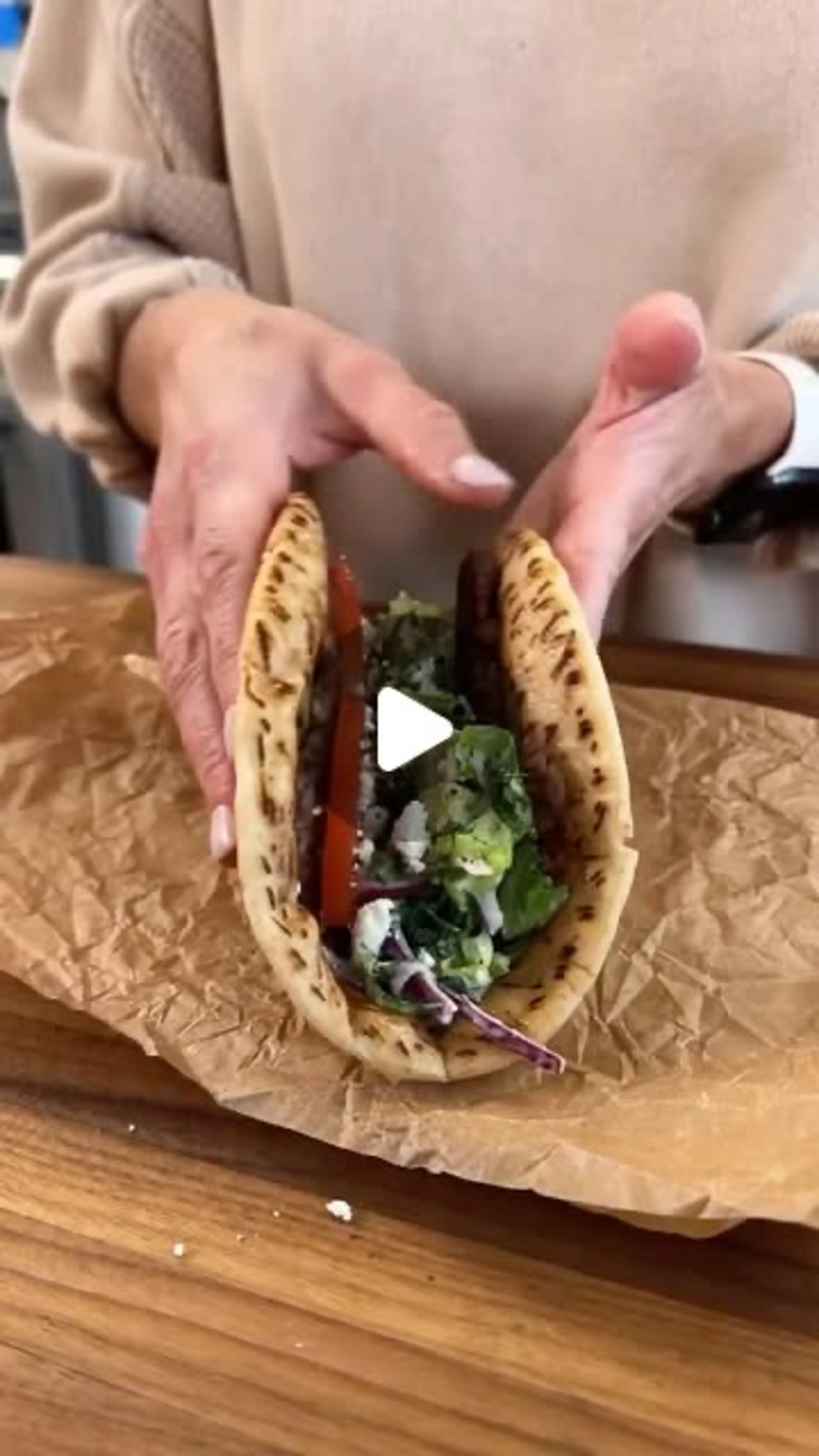 Smashed Greek Pitas