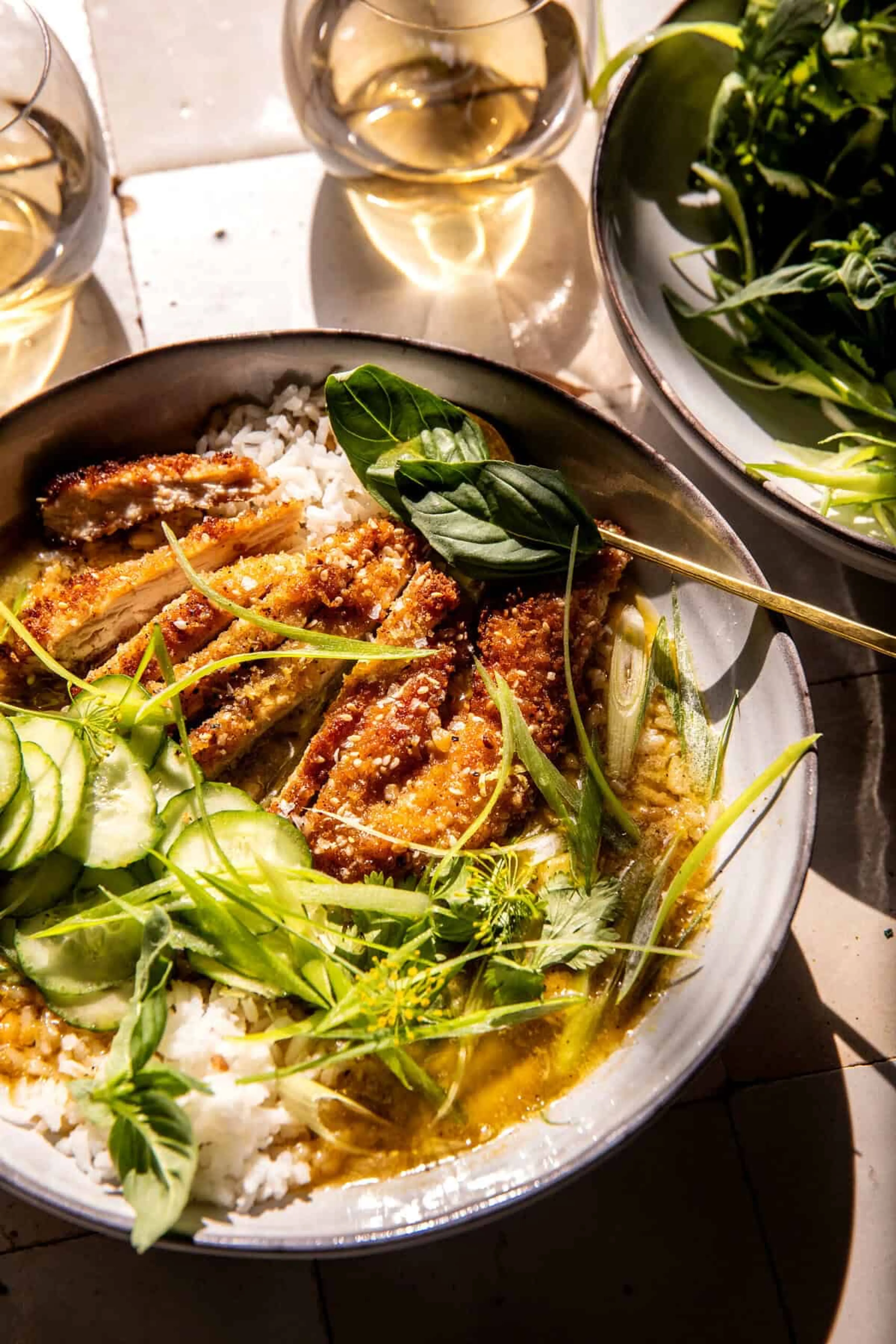Lemon Chicken Katsu Bowls