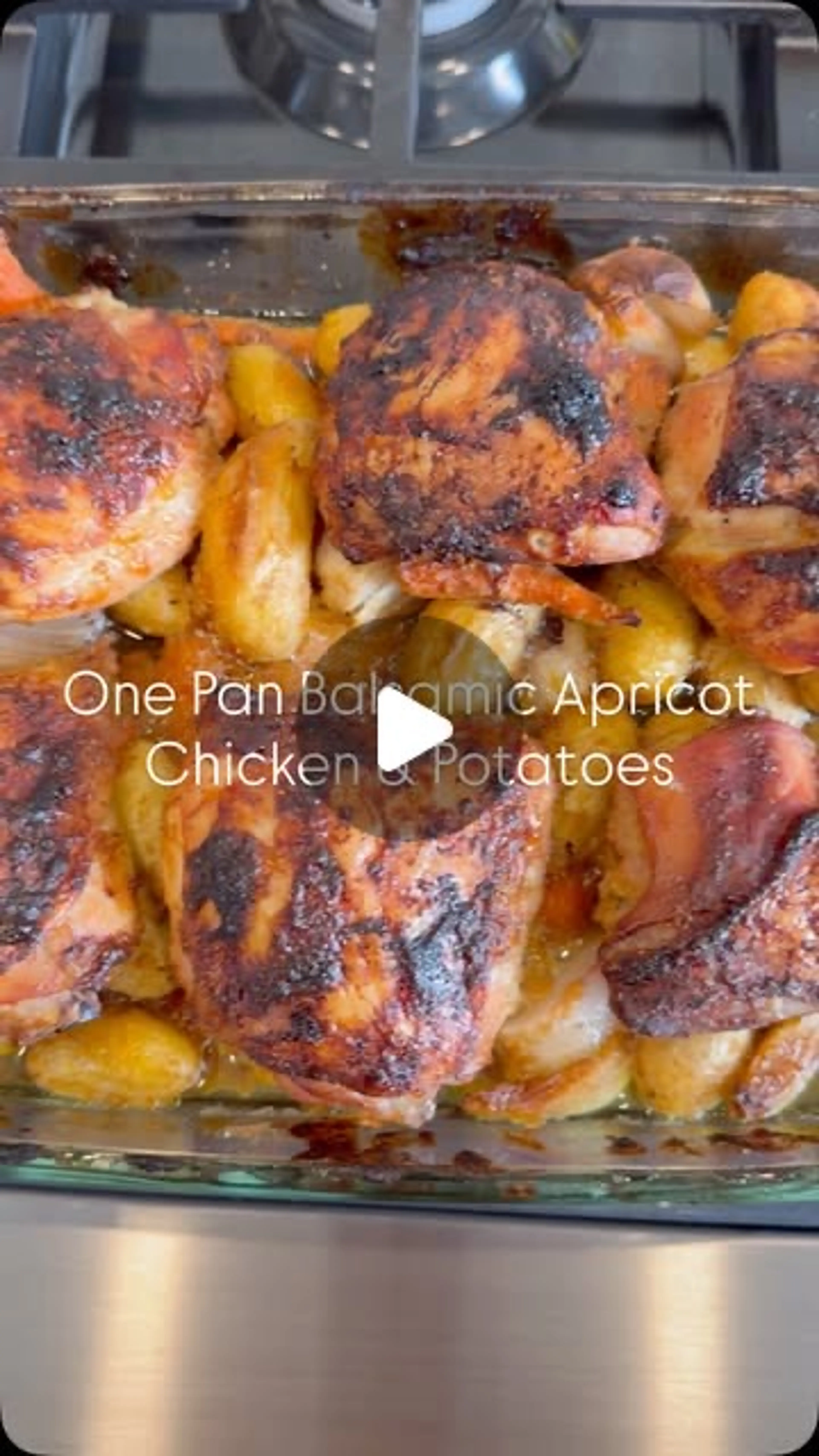 One Pan Balsamic Apricot Chicken & Potatoes