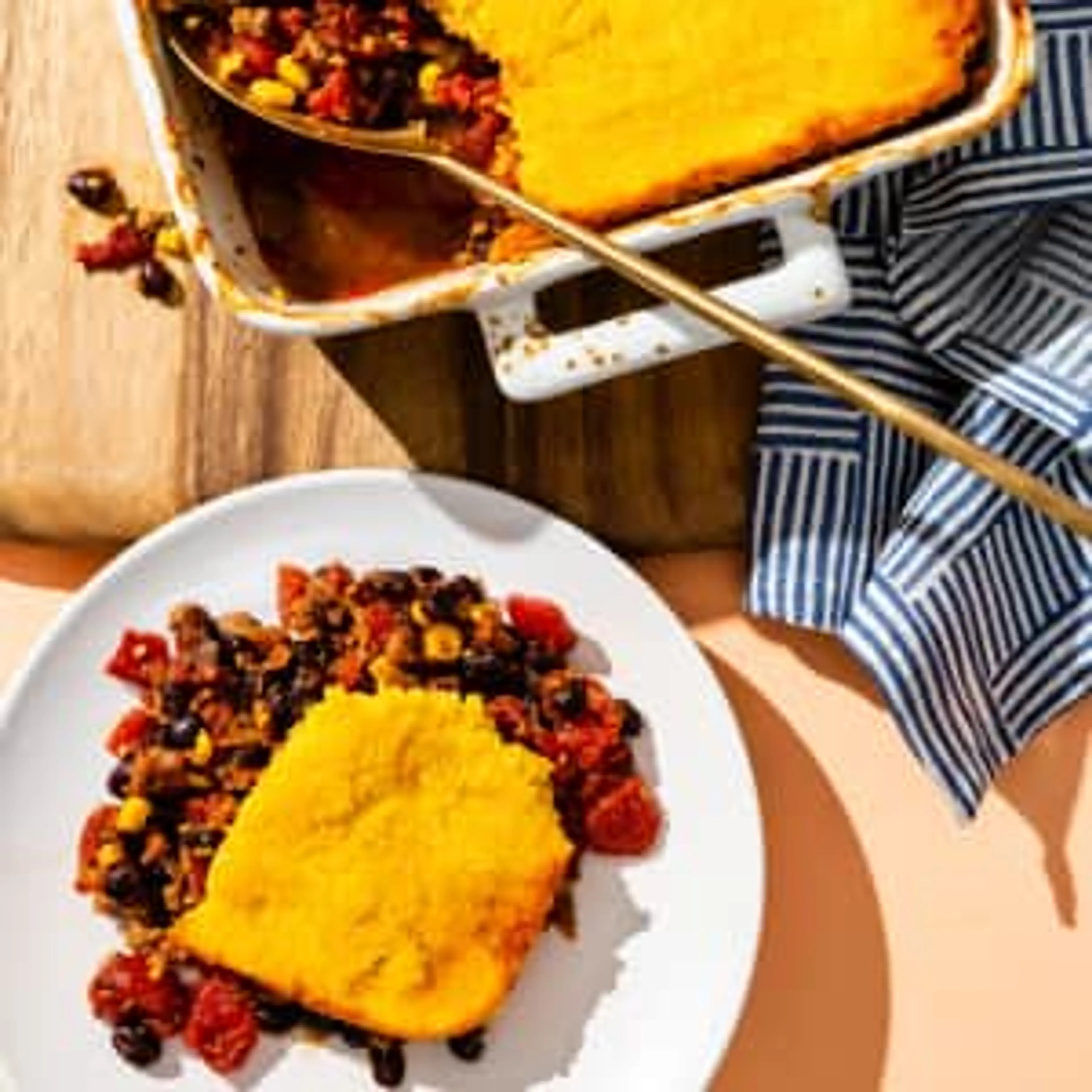 Tamale Pie with Plant-Based Meat