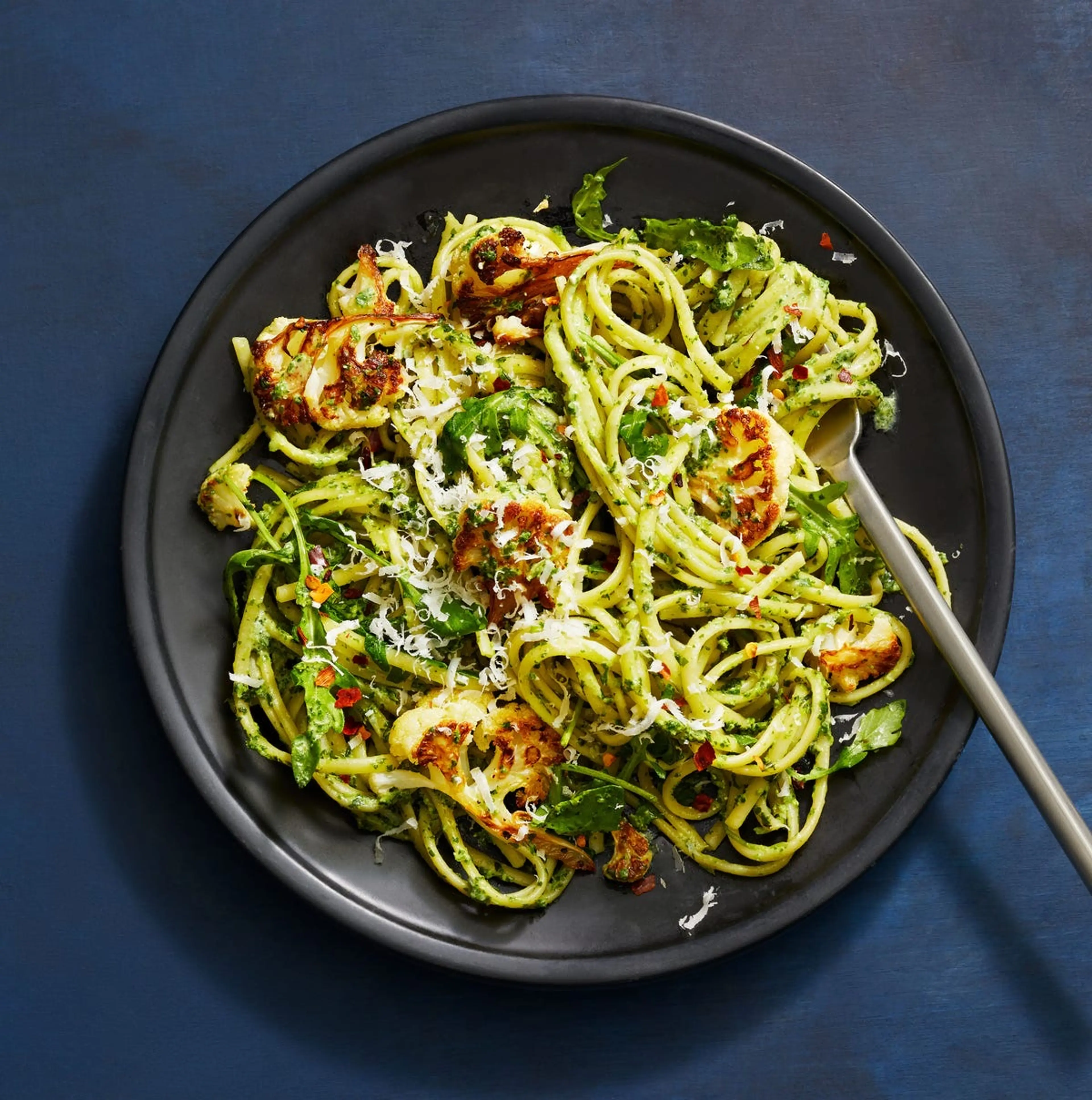 Linguine with Arugula Pesto