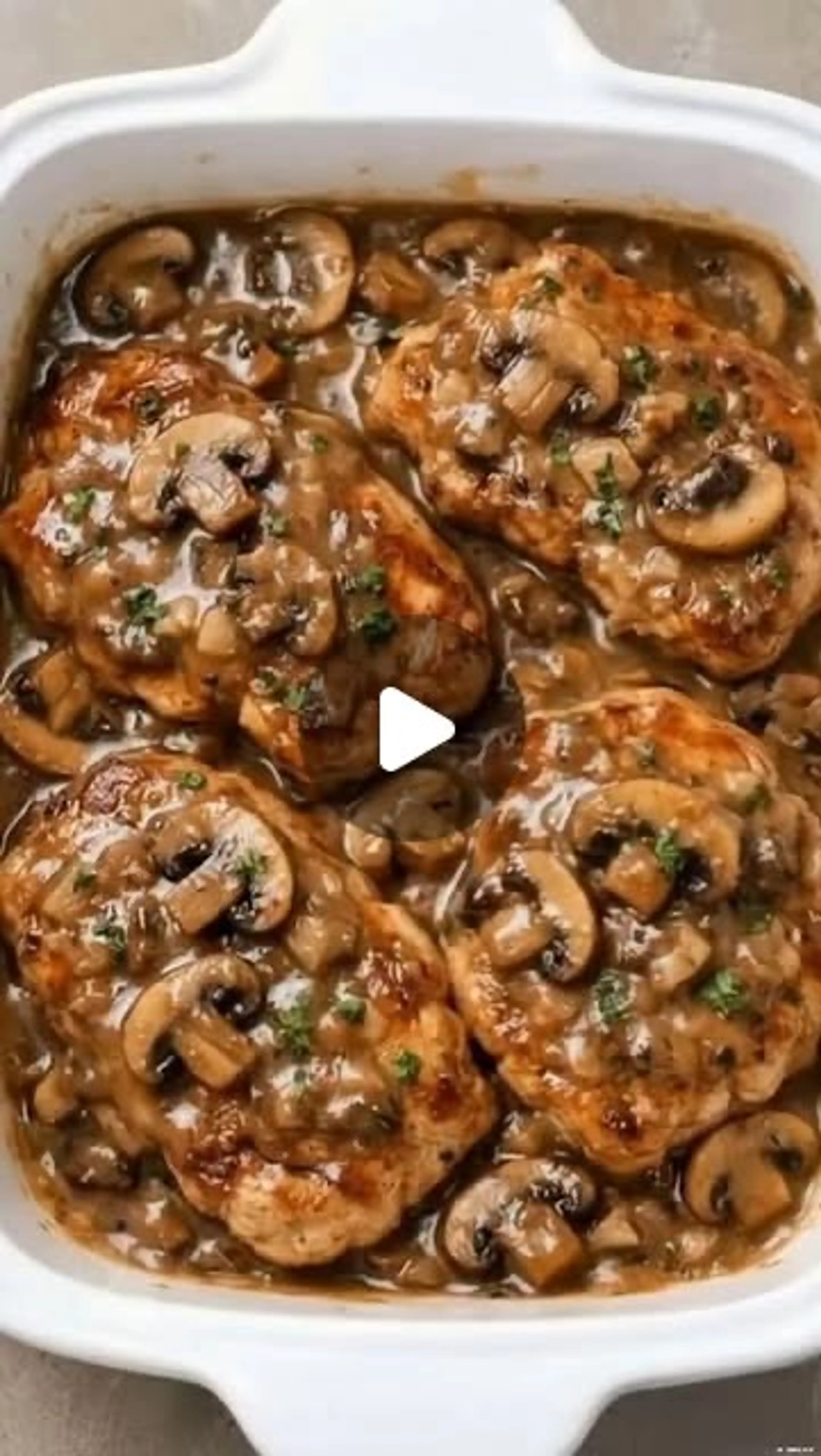 Braised Chicken Medallions in a Savory Mushroom Velouté