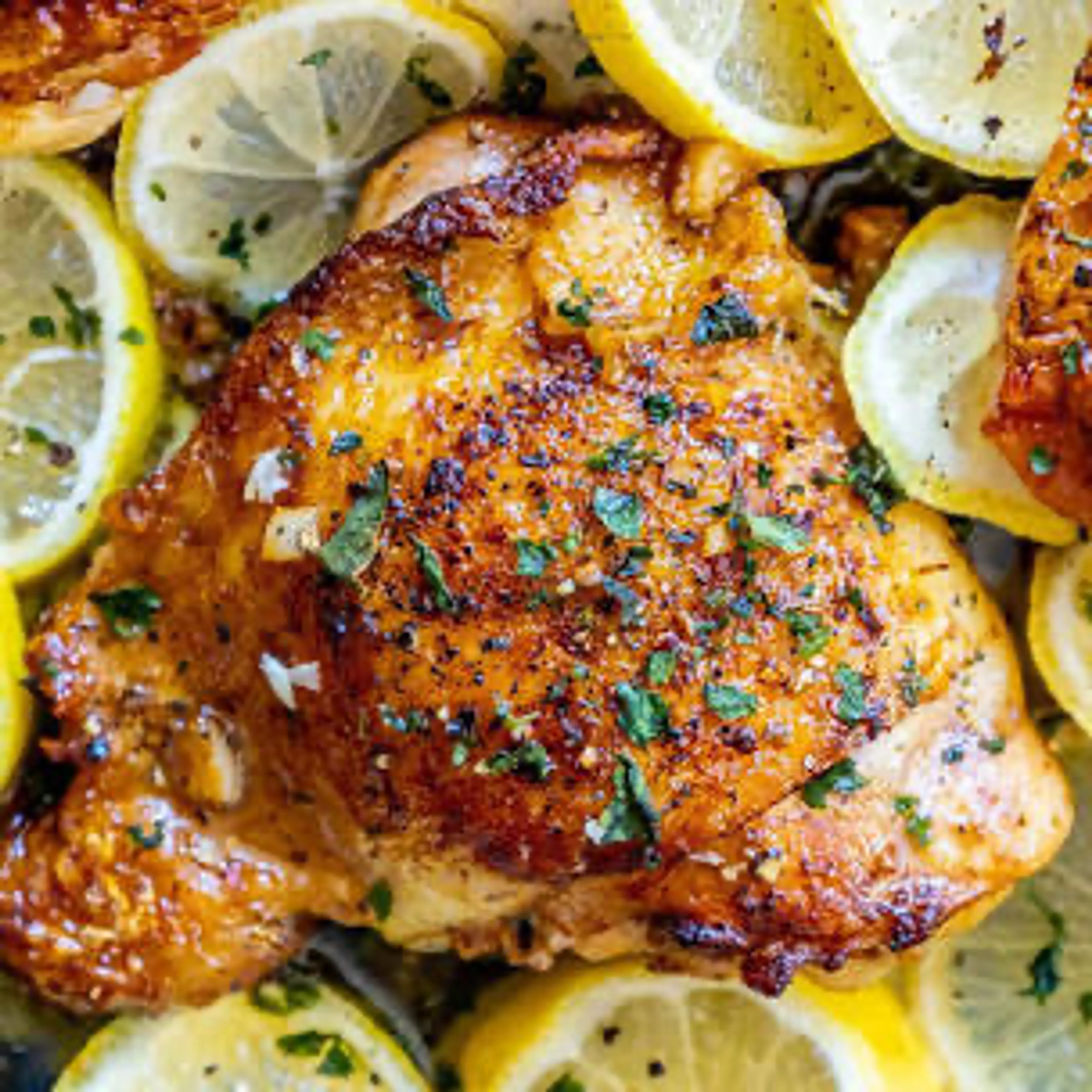 Lemon Garlic Butter Chicken Thighs