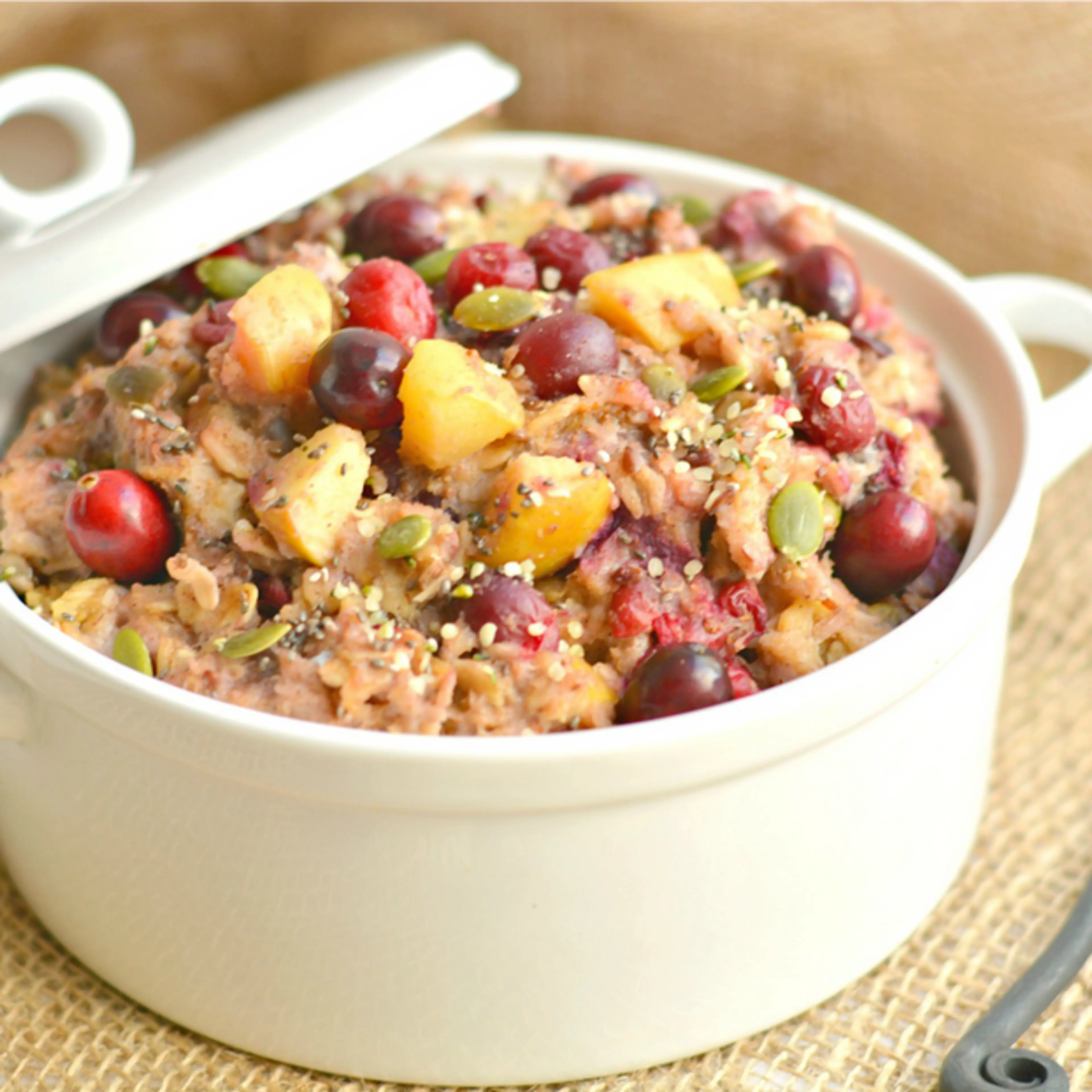 Cranberry Apple Crockpot Oatmeal