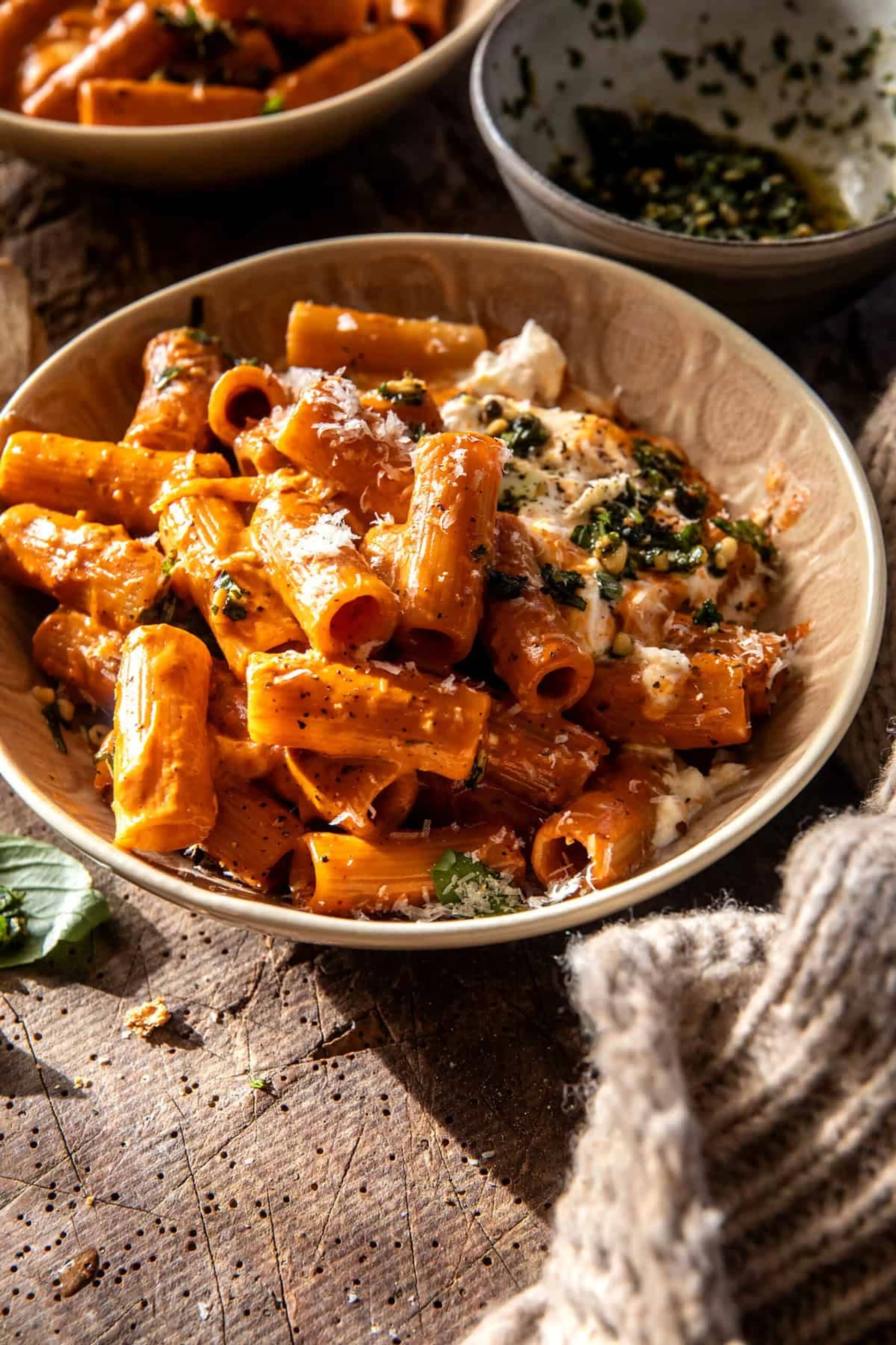 Garlic Butter Alla Vodka with Melty Burrata