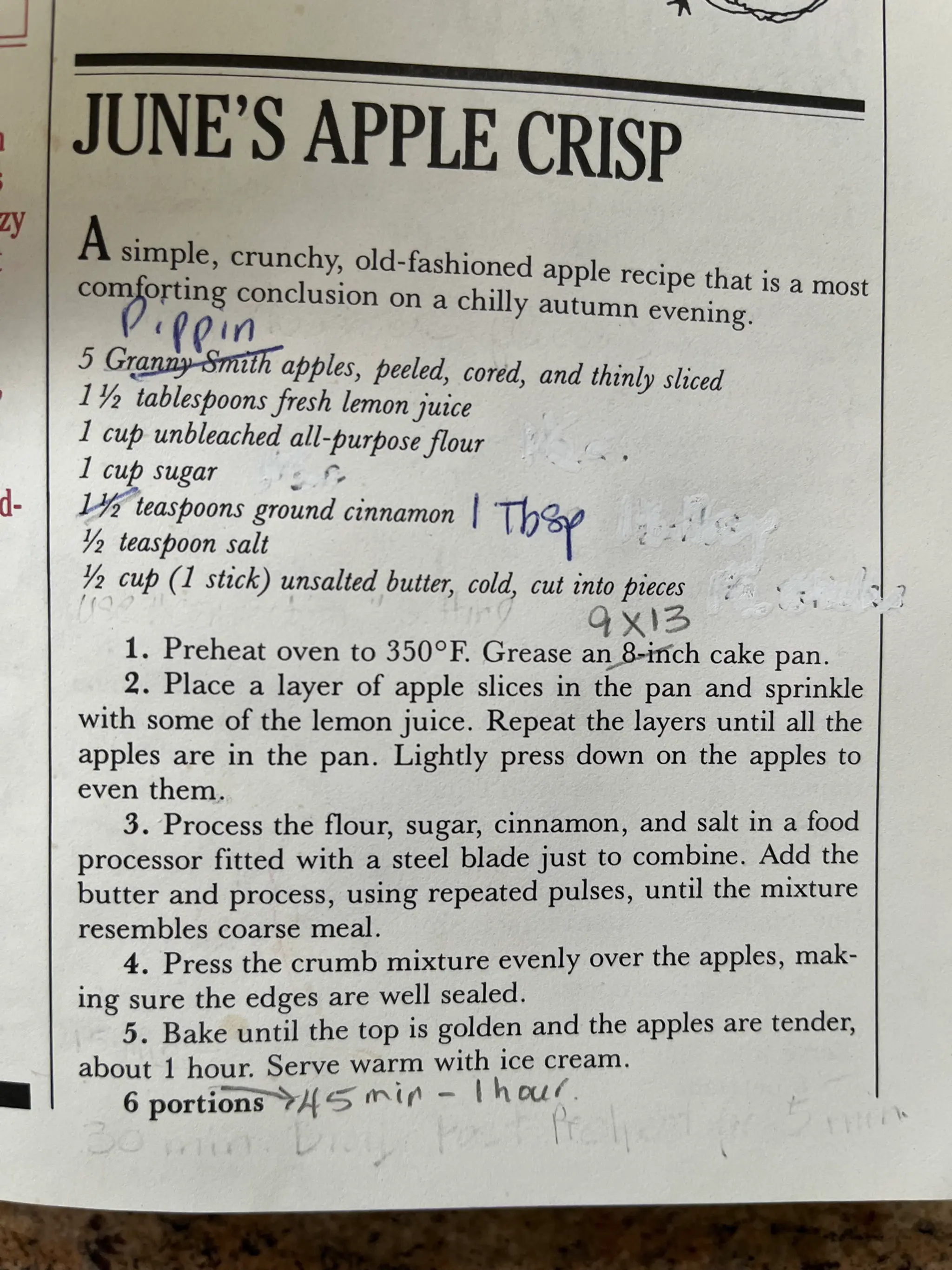 Apple Crisp (from mom)