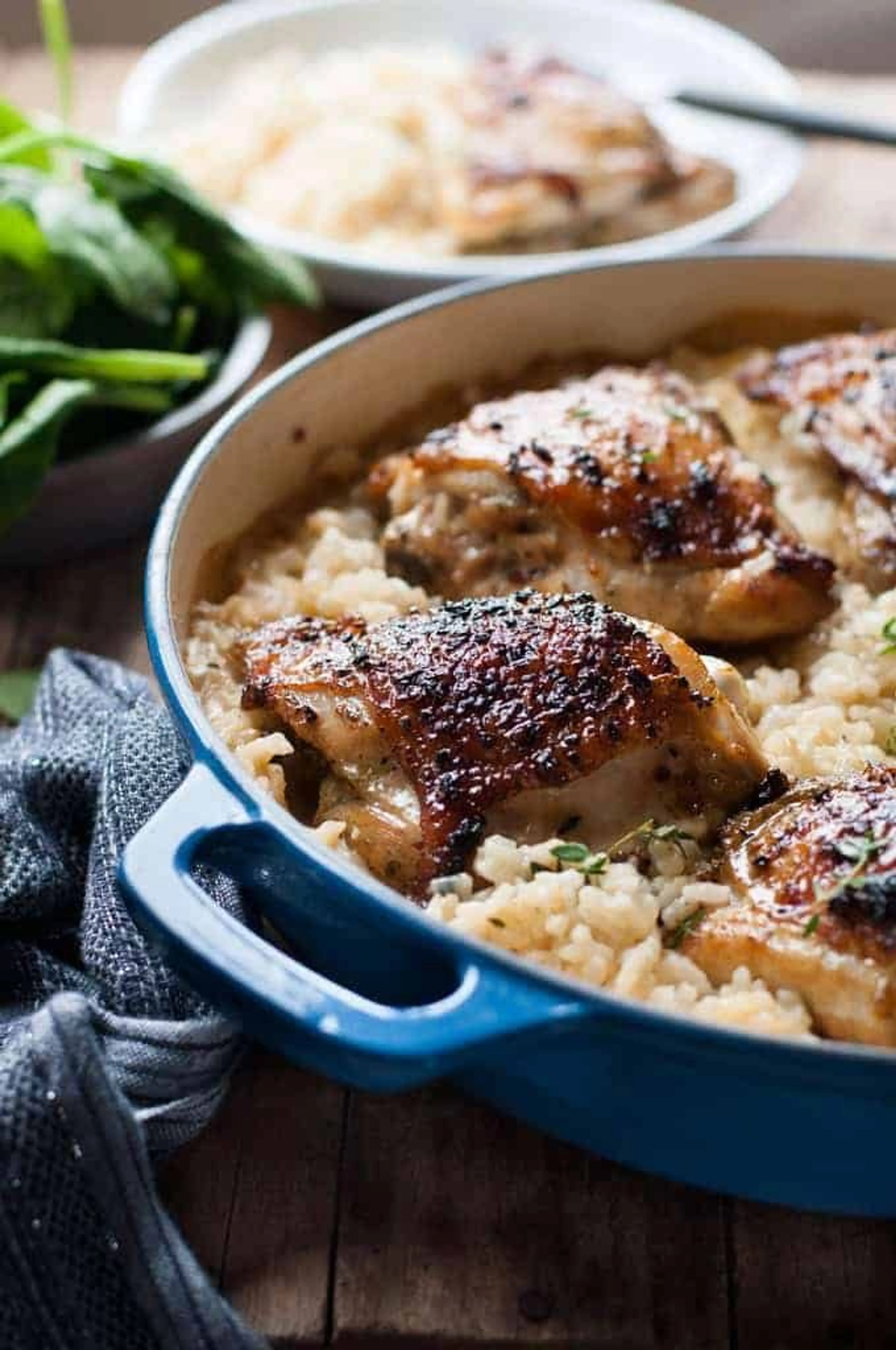 One Pot Creamy Parmesan Garlic Risotto with Lemon Pepper Chi