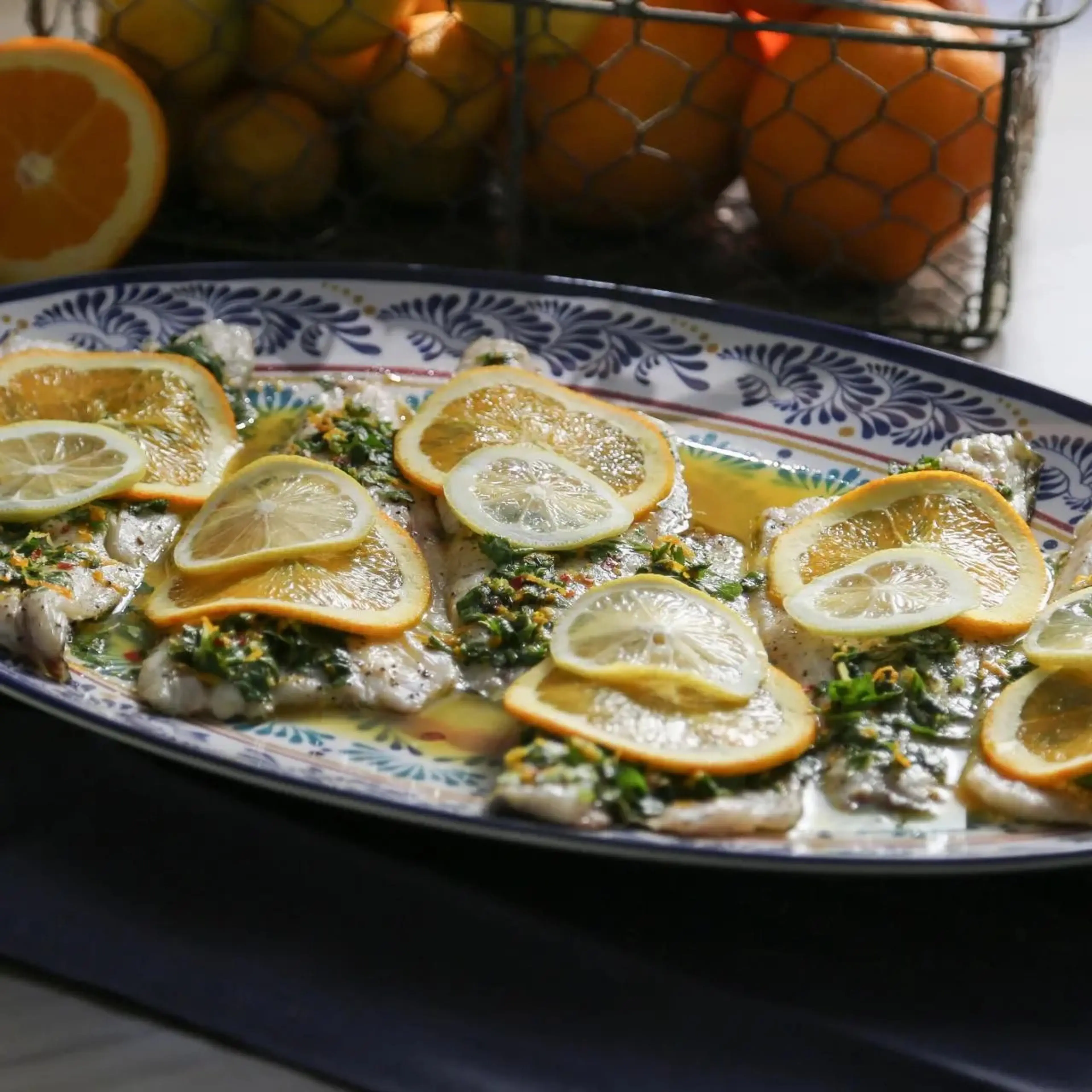 Baked Branzino with Citrus Gremolata