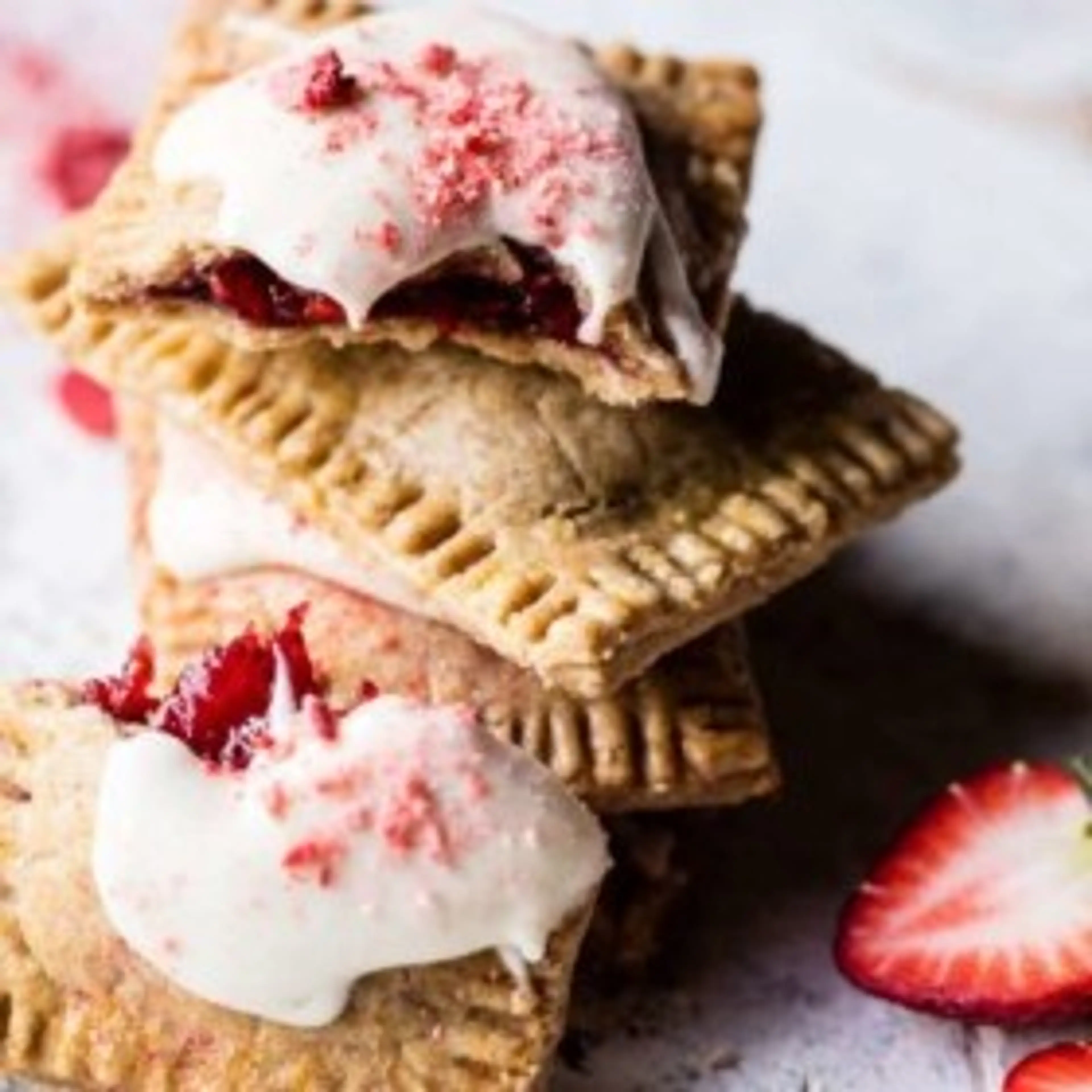 Homemade Strawberry White Chocolate Pop Tarts.