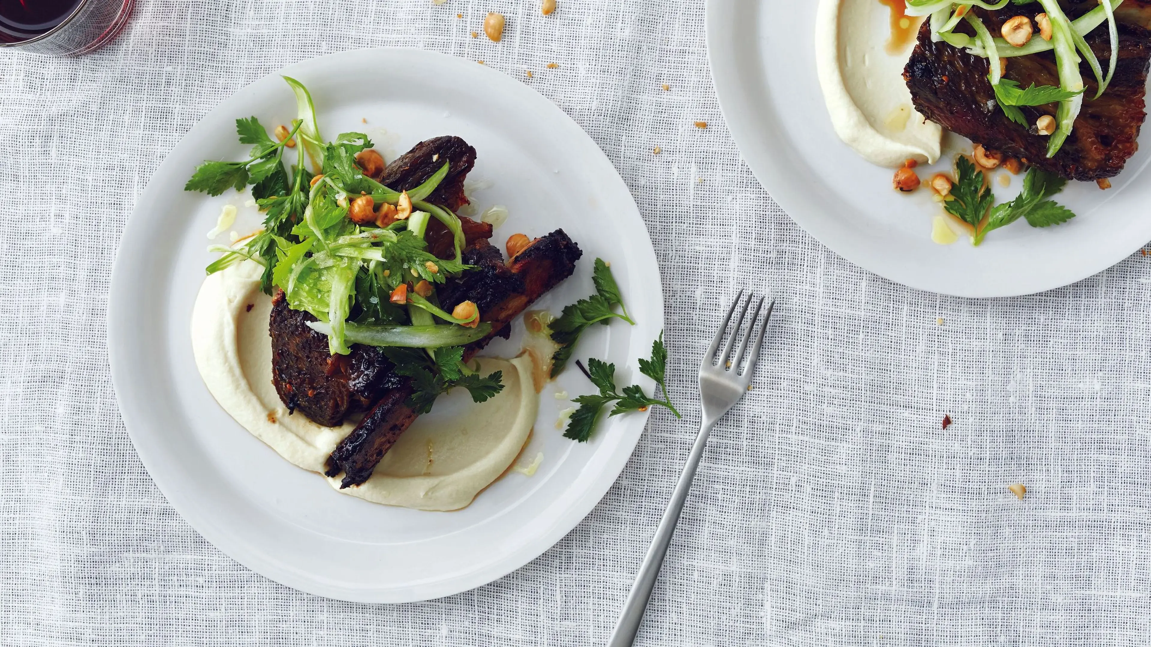 Roasted Short Ribs With Cauliflower And Celery