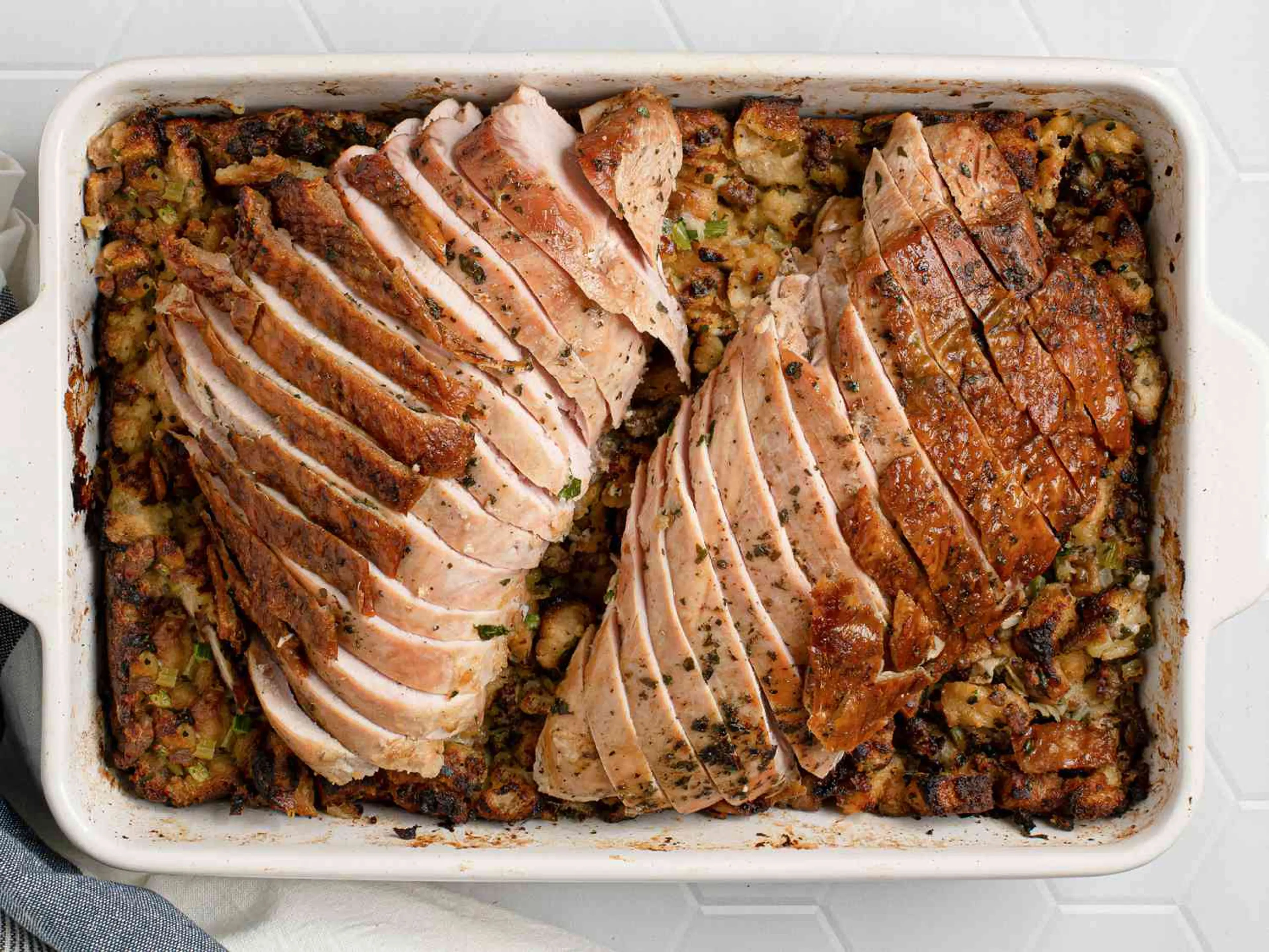 Herb-Roasted Turkey Breast and Stuffing